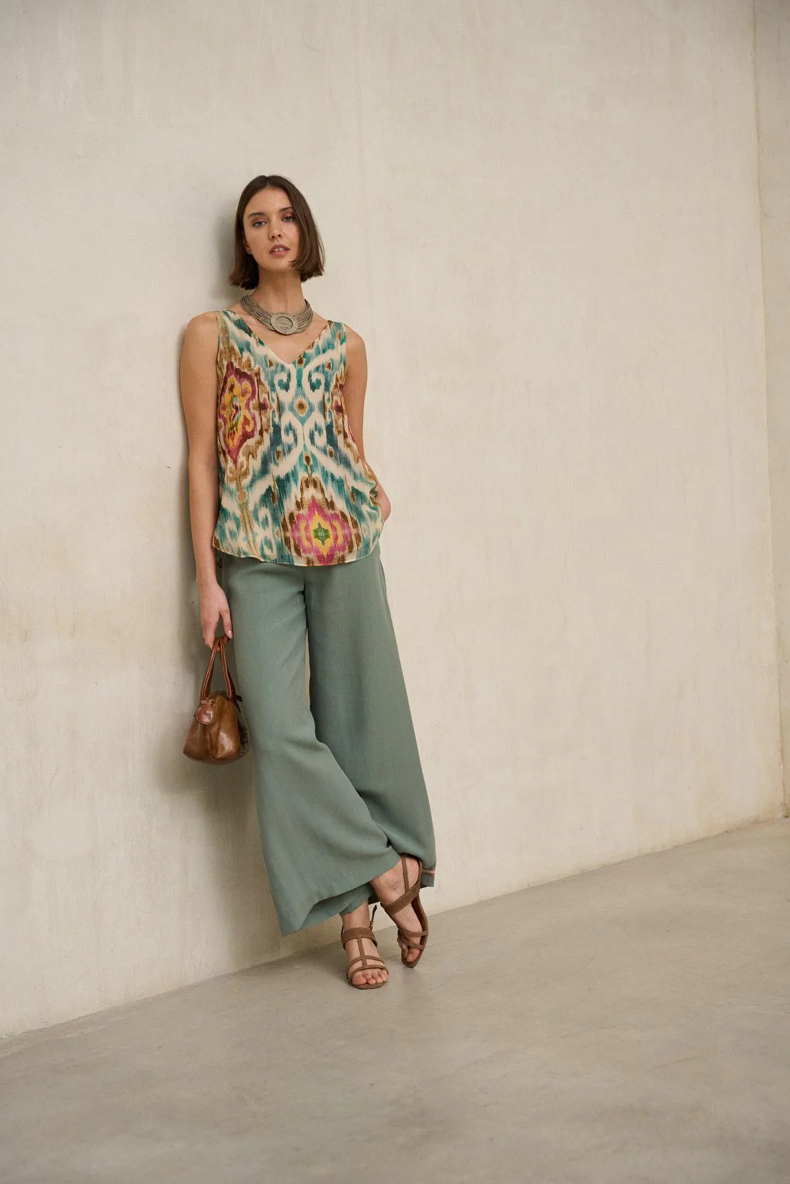 Zafira Ikat Print Blouse - Image 4