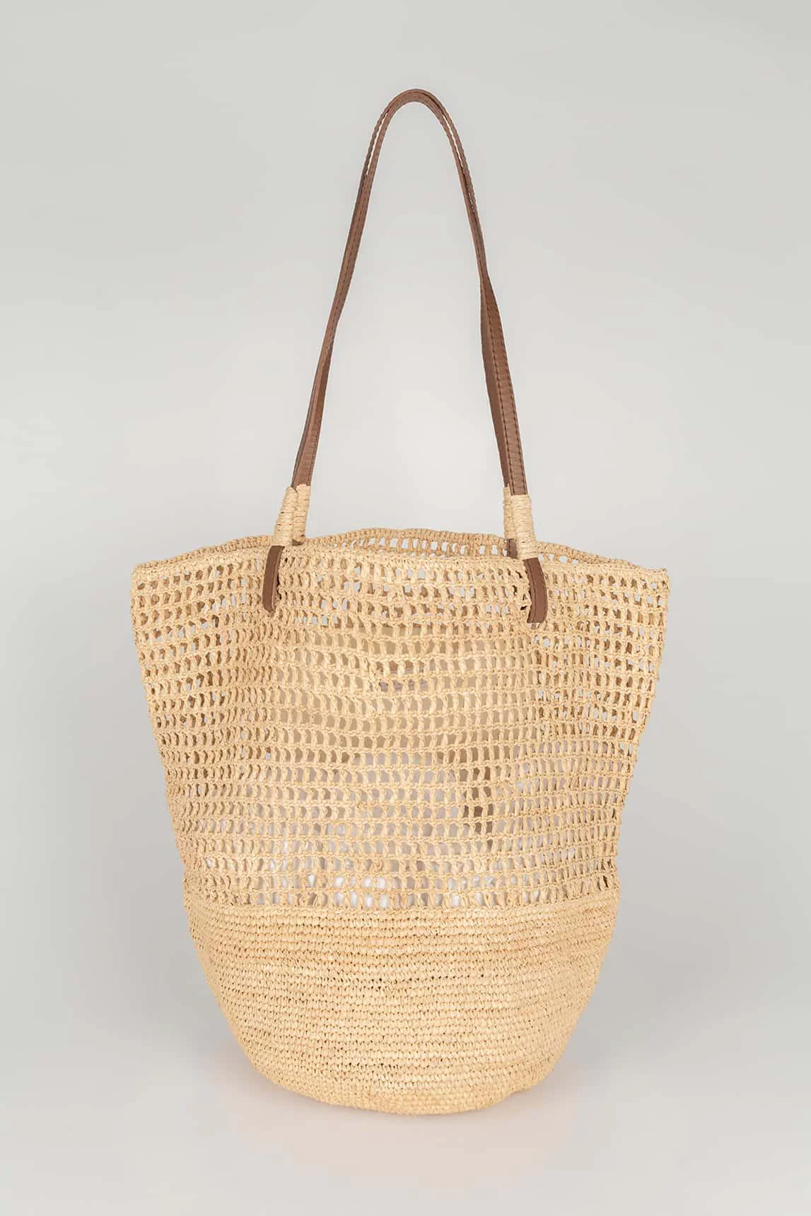 Arvena braided raffia bag