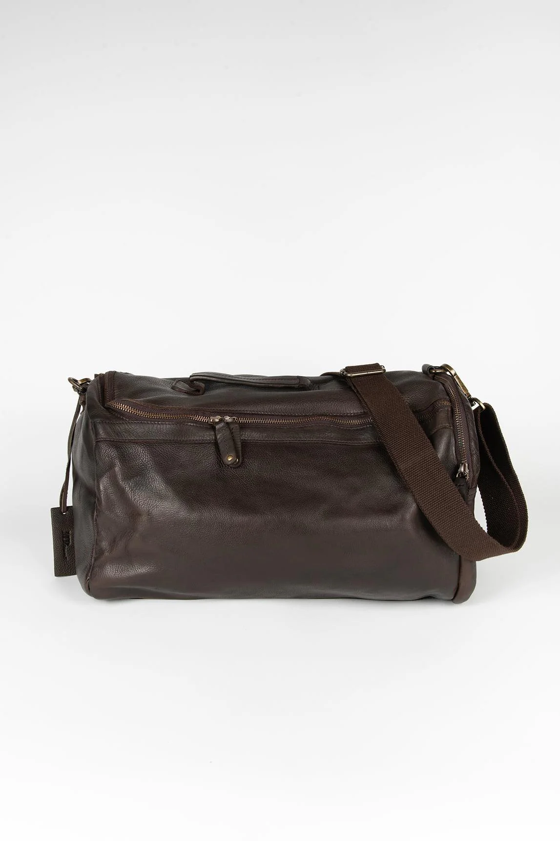 Marta Ponti Toll brown leather crossbody bag