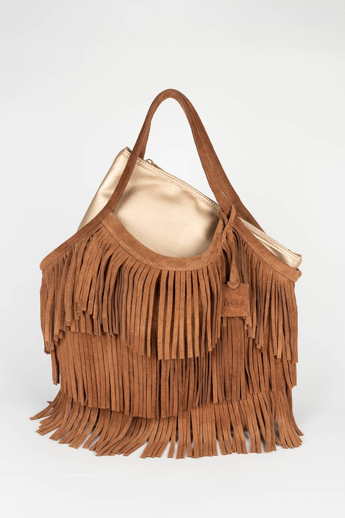 Camel Ganache bag with fringe - Image 3