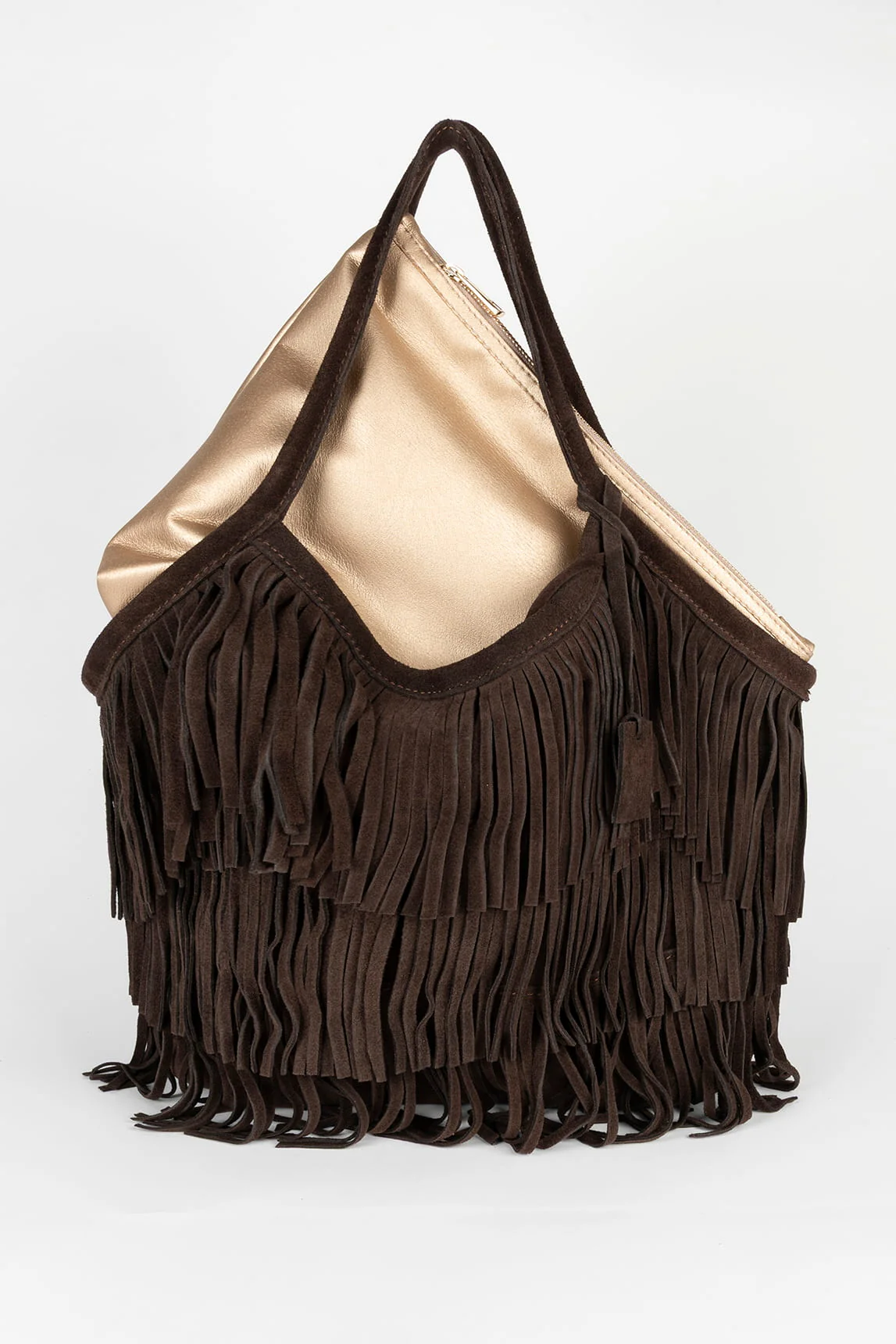 Brown Ganache bag with fringe - Image 3