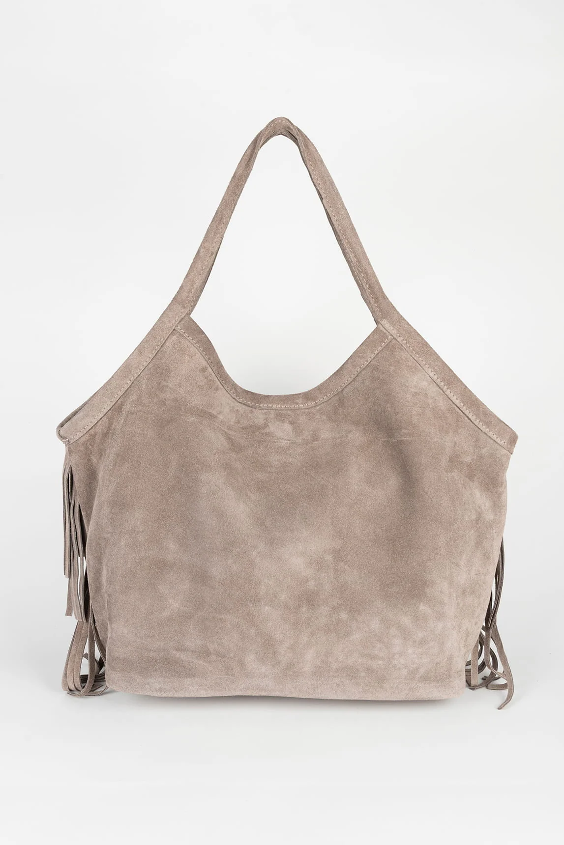 Taupe Ganache bag with fringe - Image 4