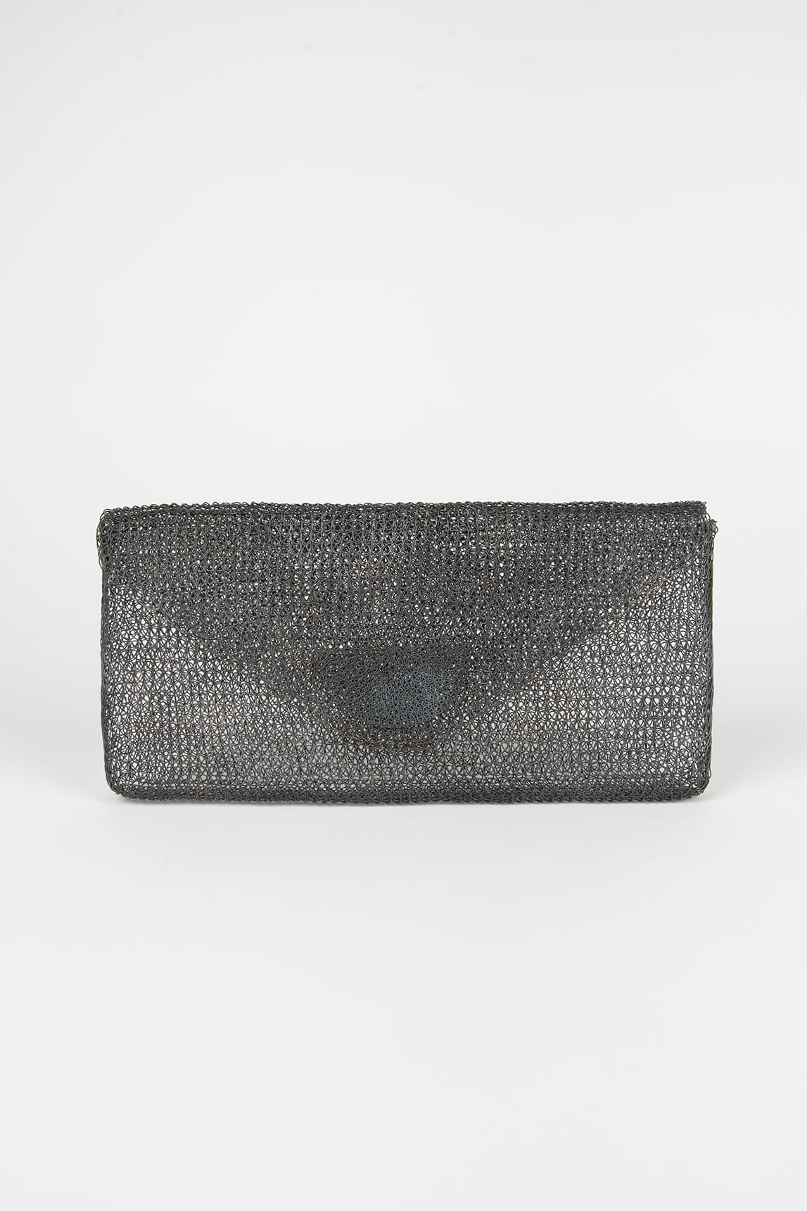 Etiano anthracite mesh clutch