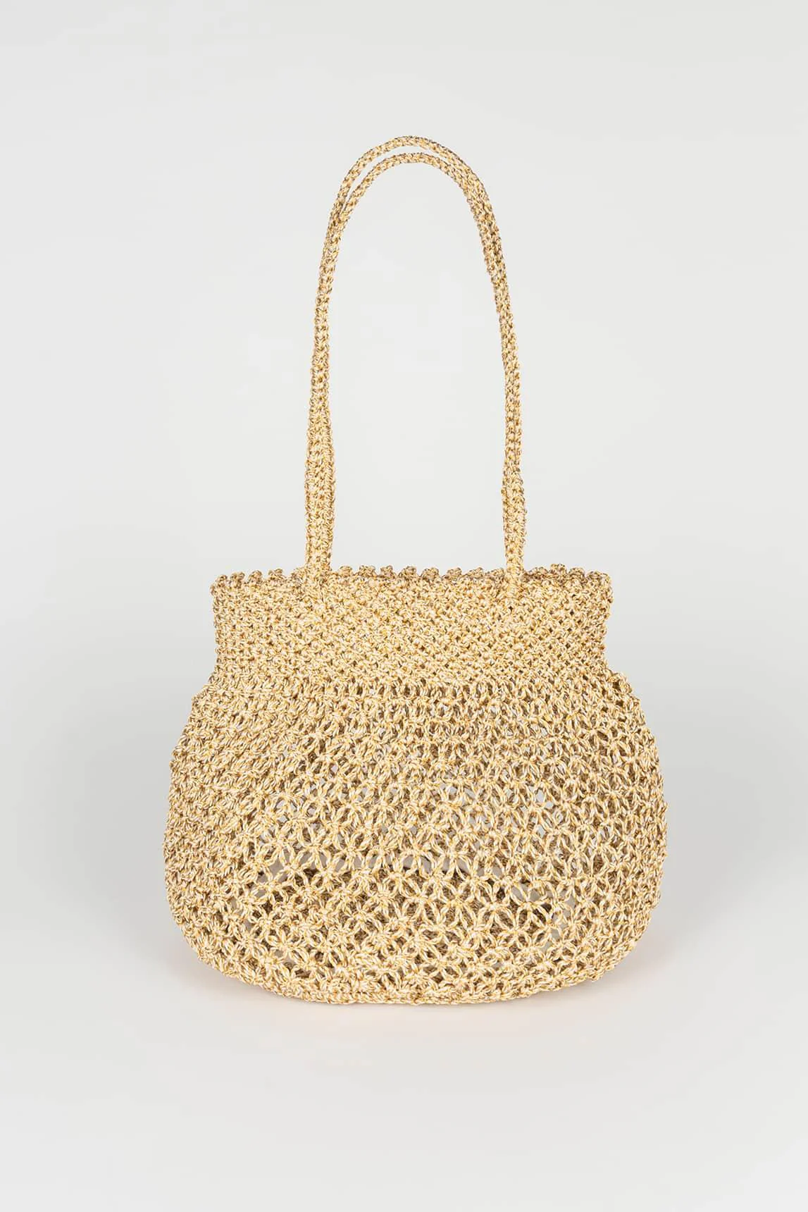 Maelis champagne gold handbag