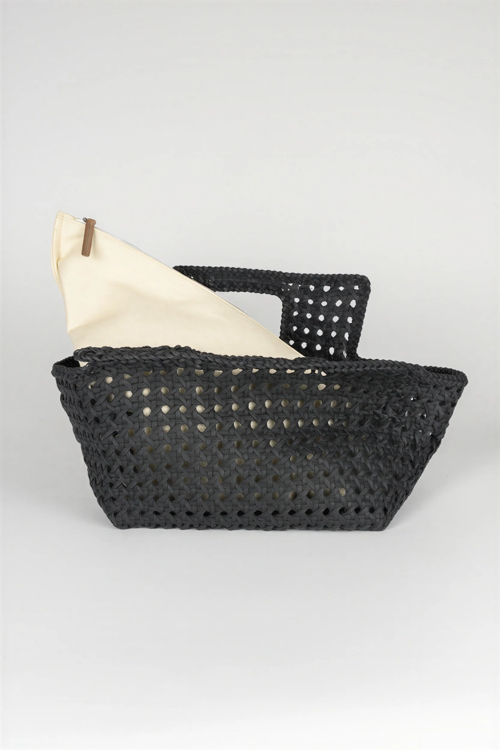 Saelis anthracite grey leather bag - Image 3
