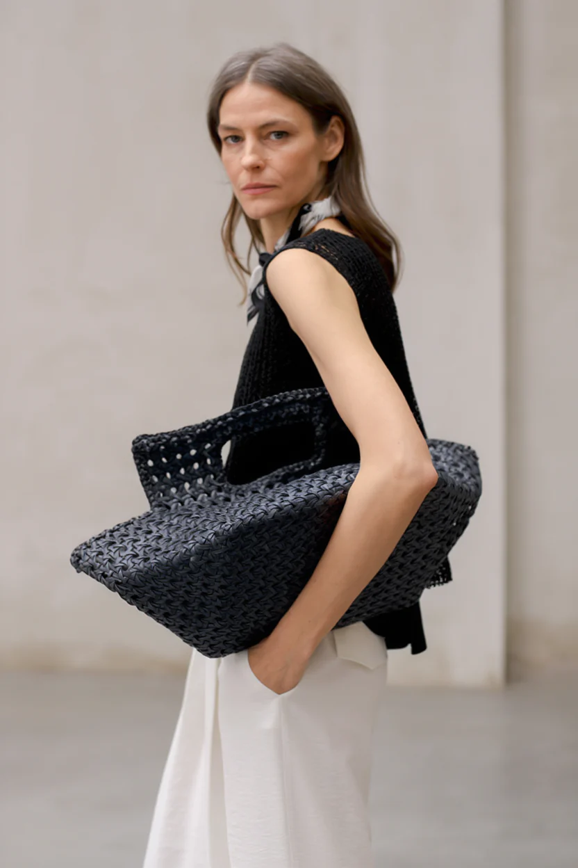 Saelis anthracite grey leather bag - Image 4