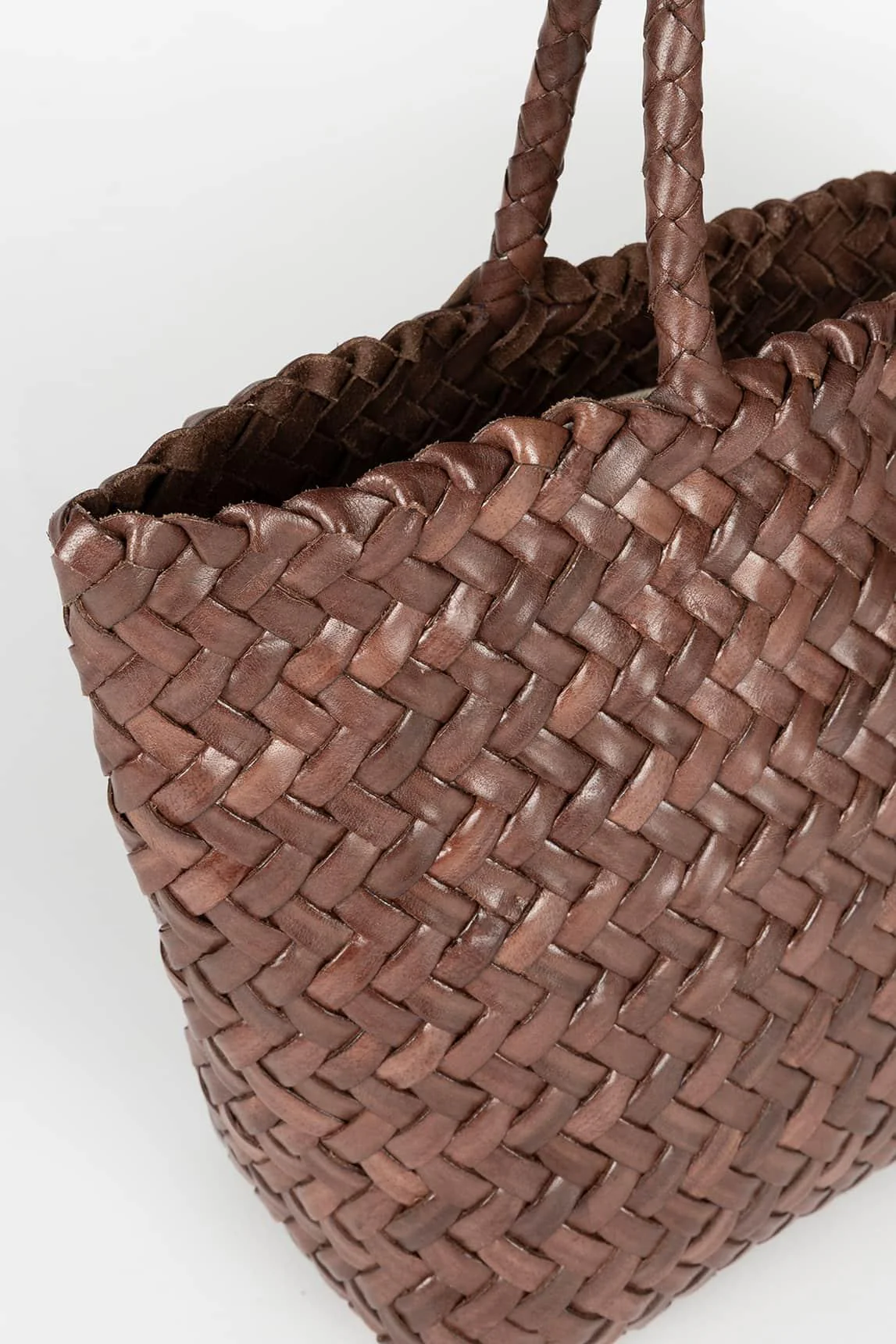 Sune braided brown leather bag - Image 3