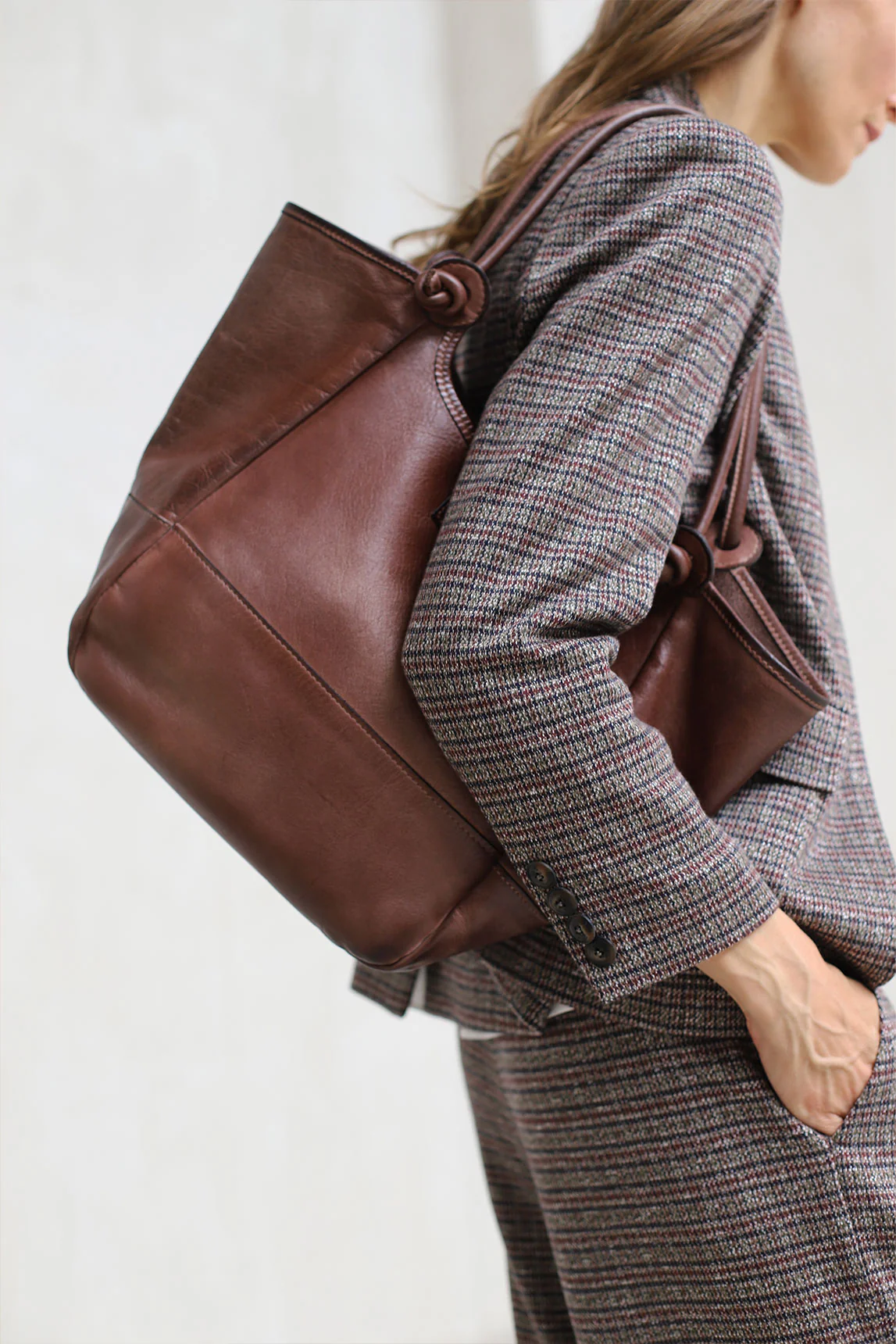 Brown Velvet Bag - Image 4