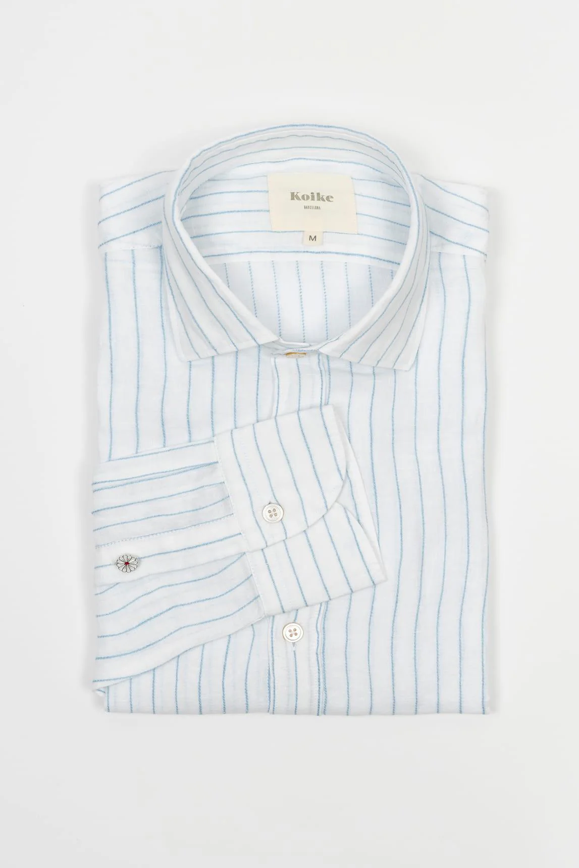 Koike white shirt with blue stripe