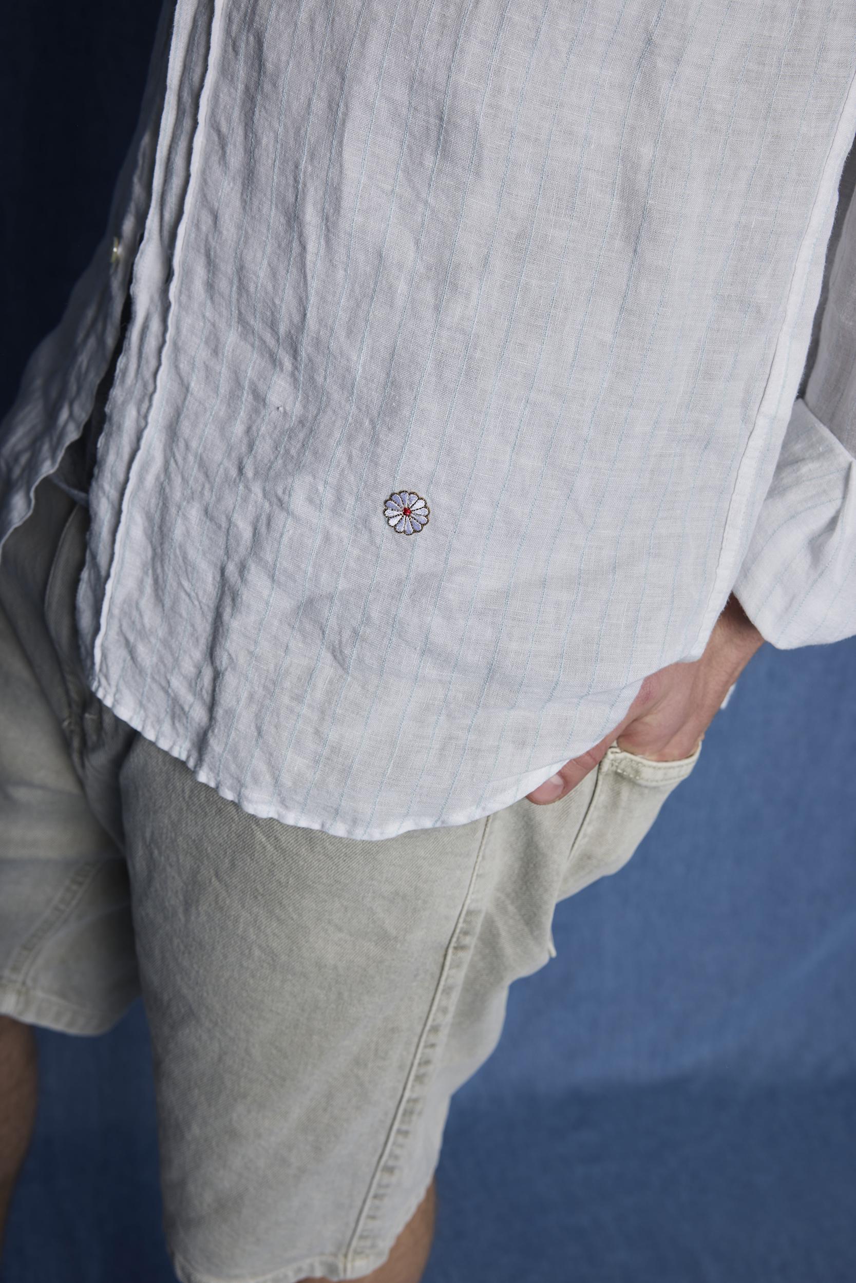 Koike white shirt with blue stripe - Image 5