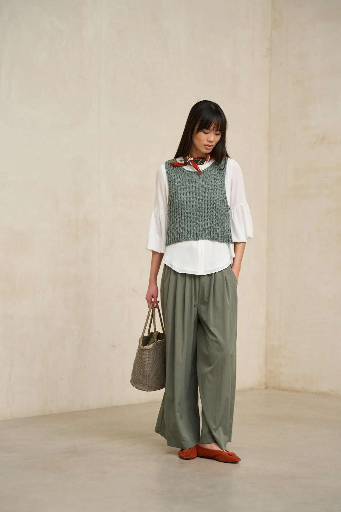 Elnara sage green vest - Image 4