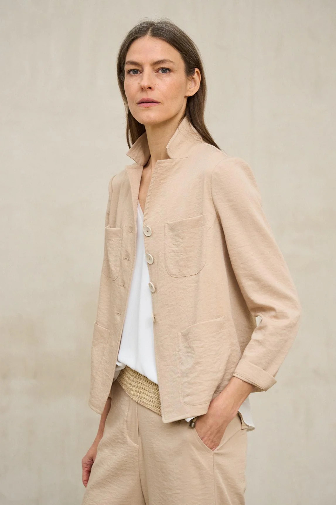 Alva Beige Jacket - Image 2