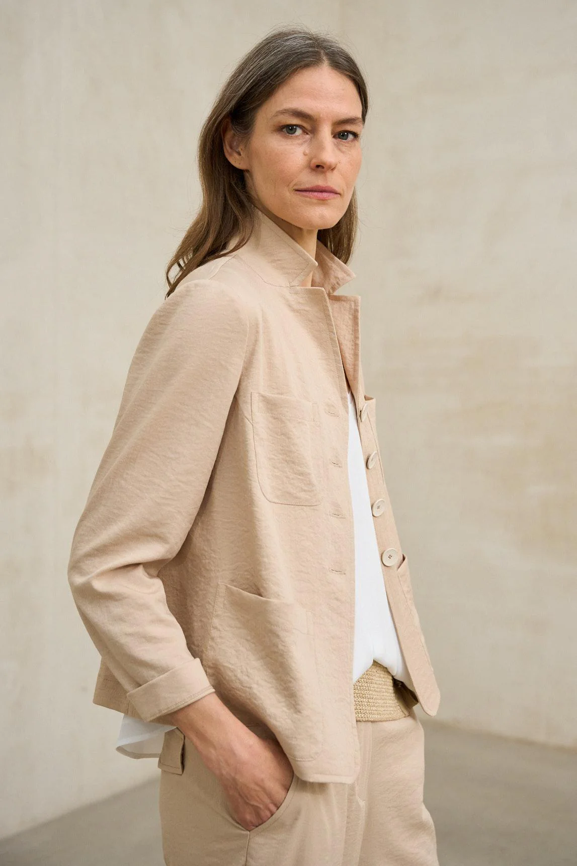 Alva Beige Jacket - Image 4