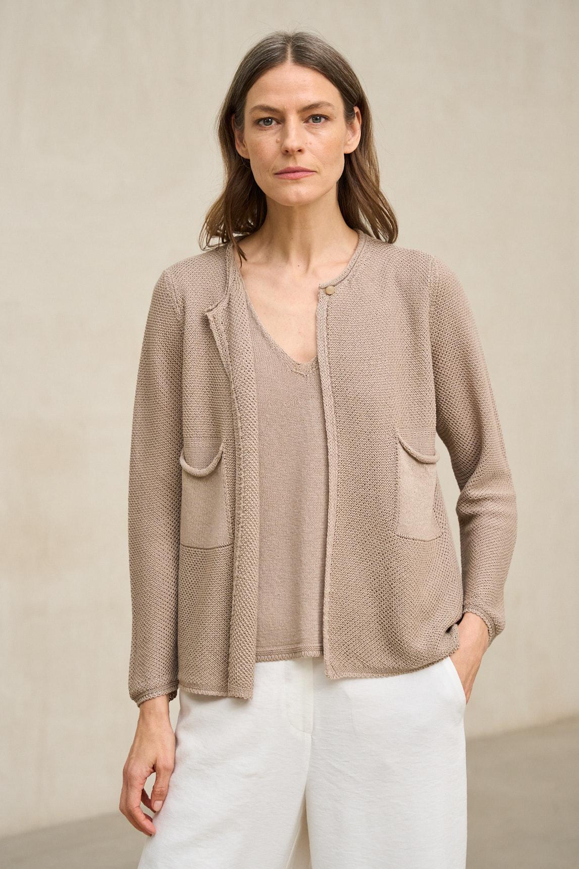 Lierne cardigan, sand-brown - Image 2