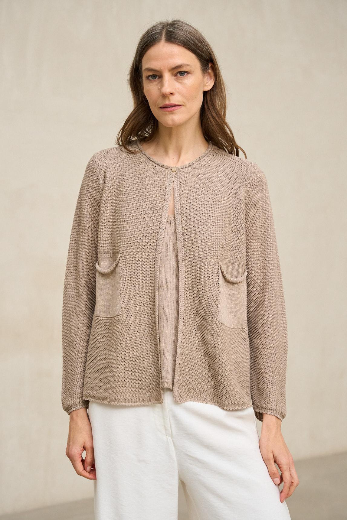 Lierne cardigan, sand-brown - Image 4