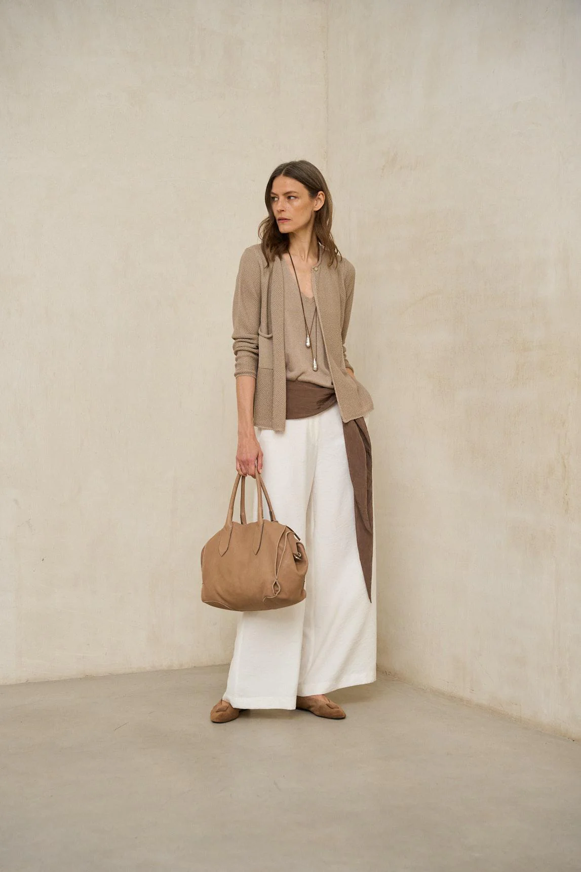Lierne cardigan, sand-brown - Image 8
