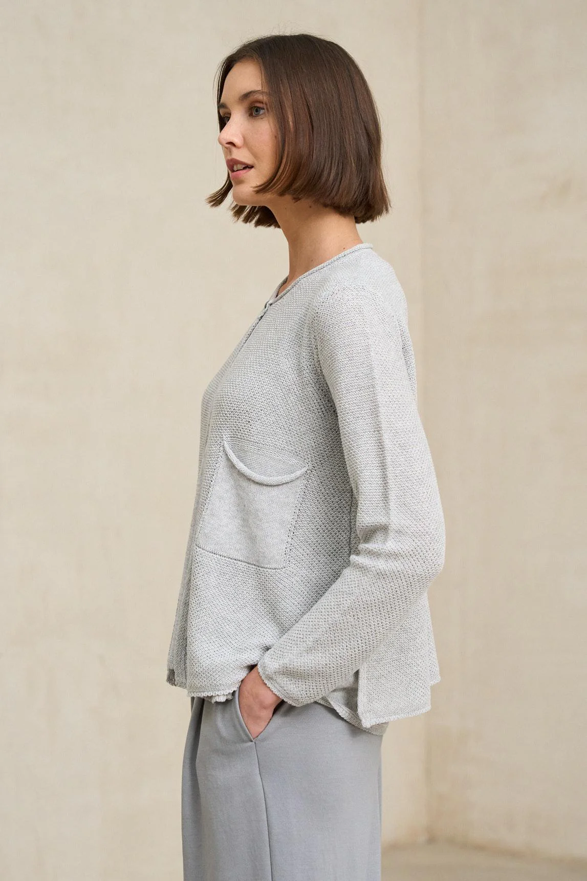Light grey Lierne cardigan - Image 4