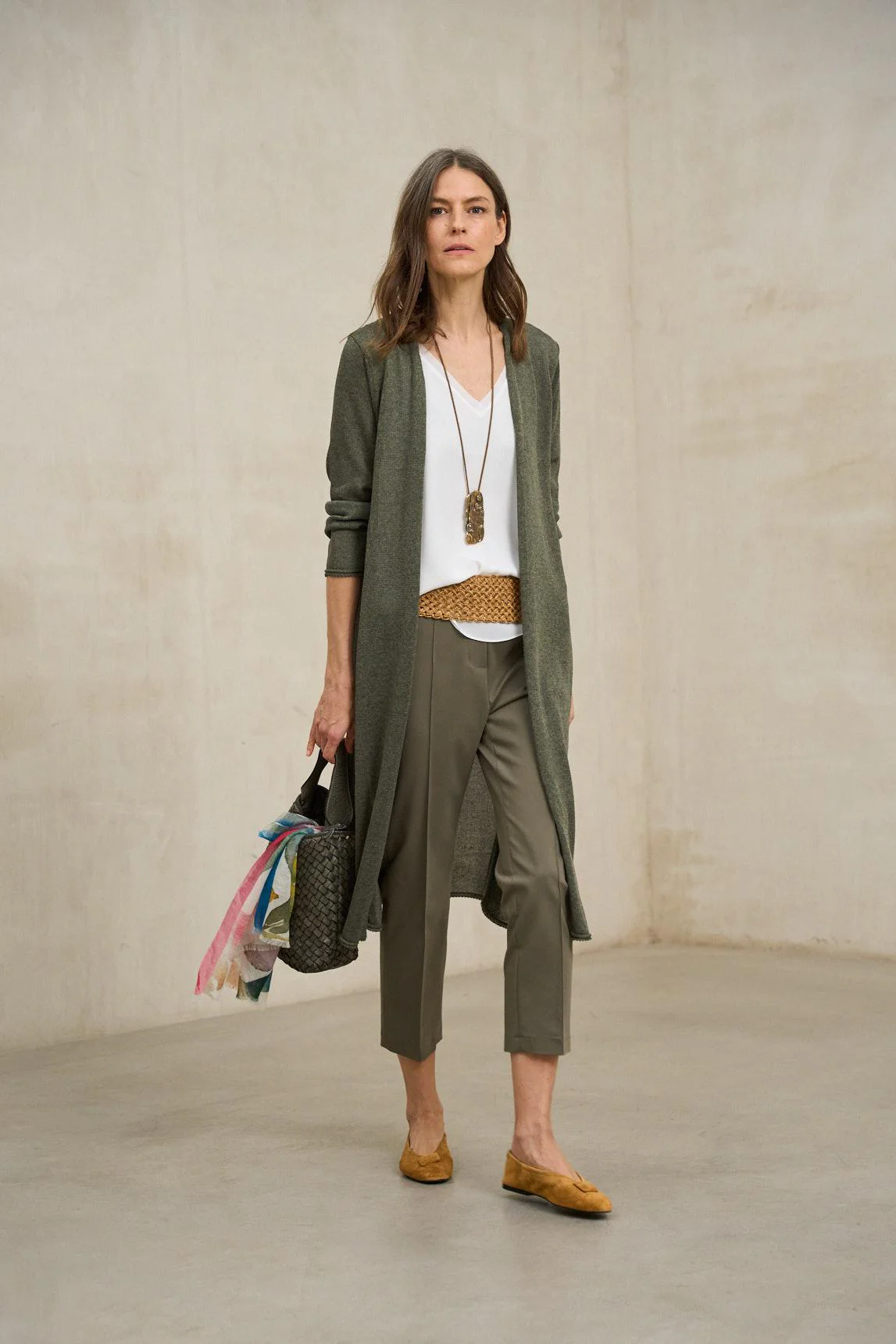 Avelin olive green knit jacket - Image 4