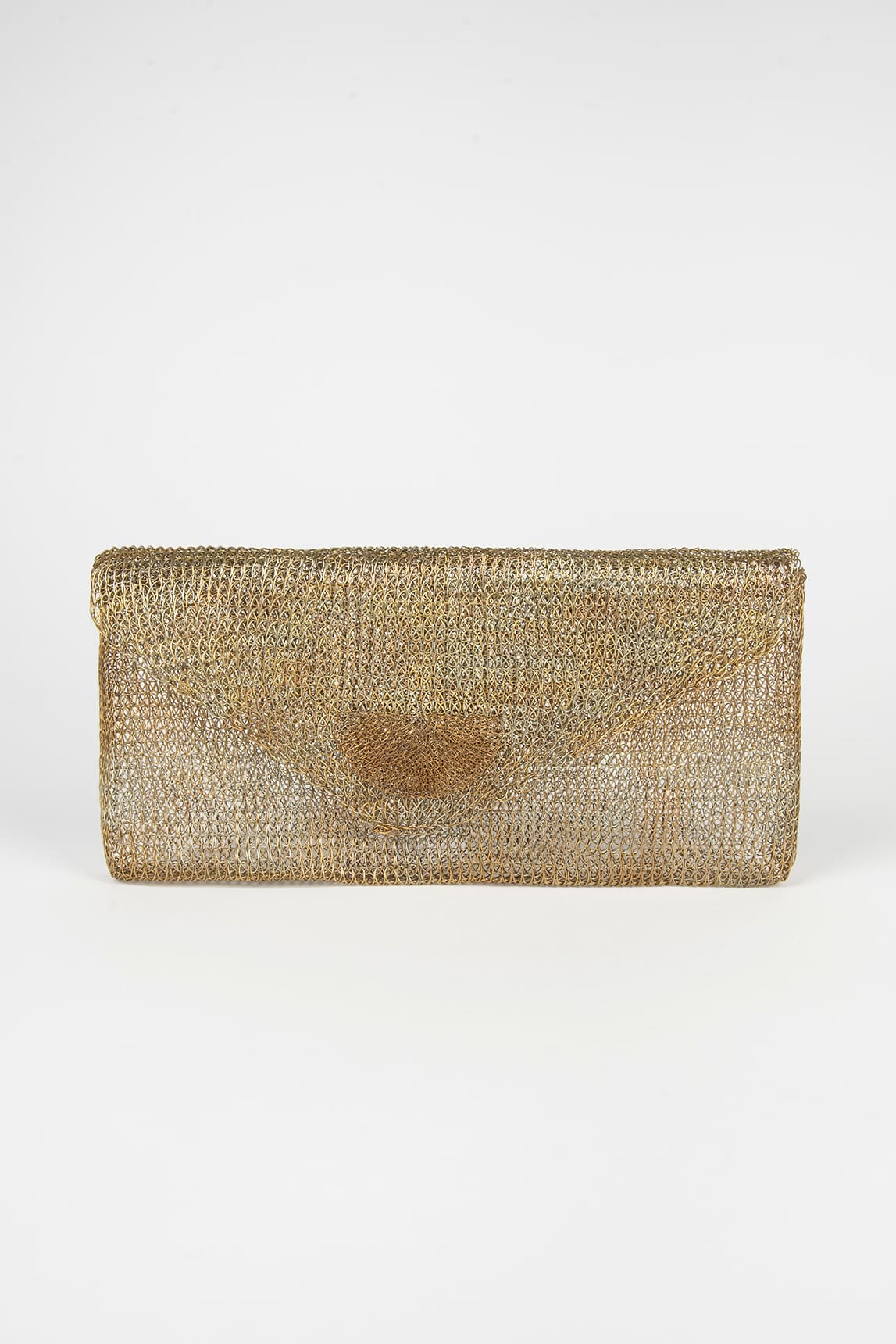 Etiano gold mesh clutch