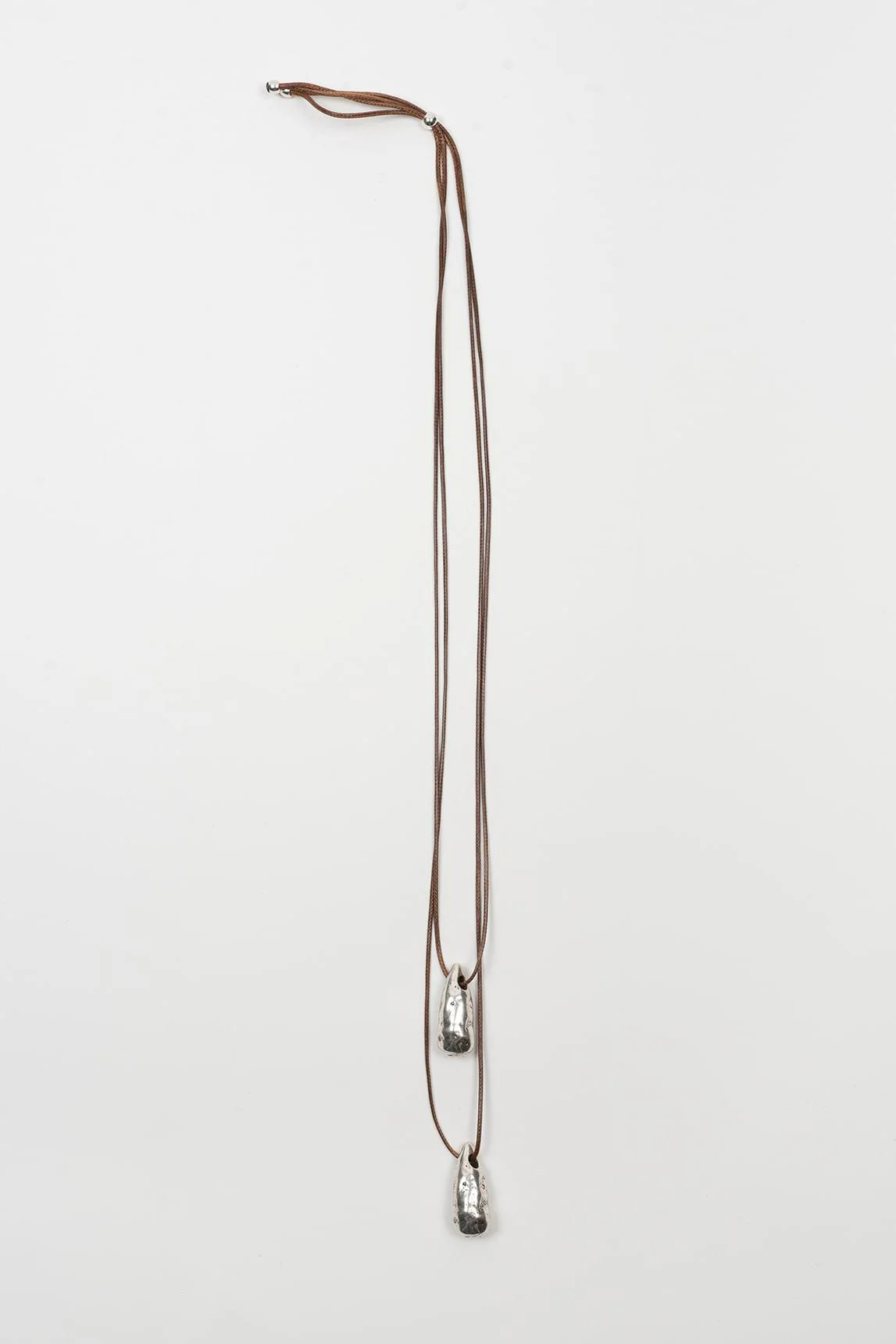 Luneria Silver necklace brown cord