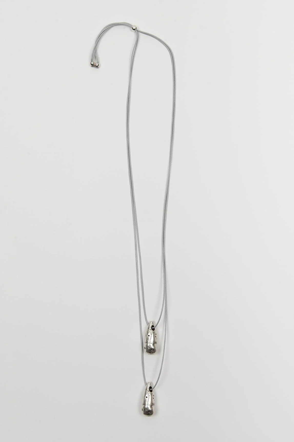 Luneria Silver Necklace grey cord