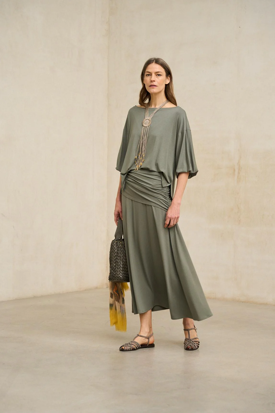 Kaia Khaki Skirt - Image 5