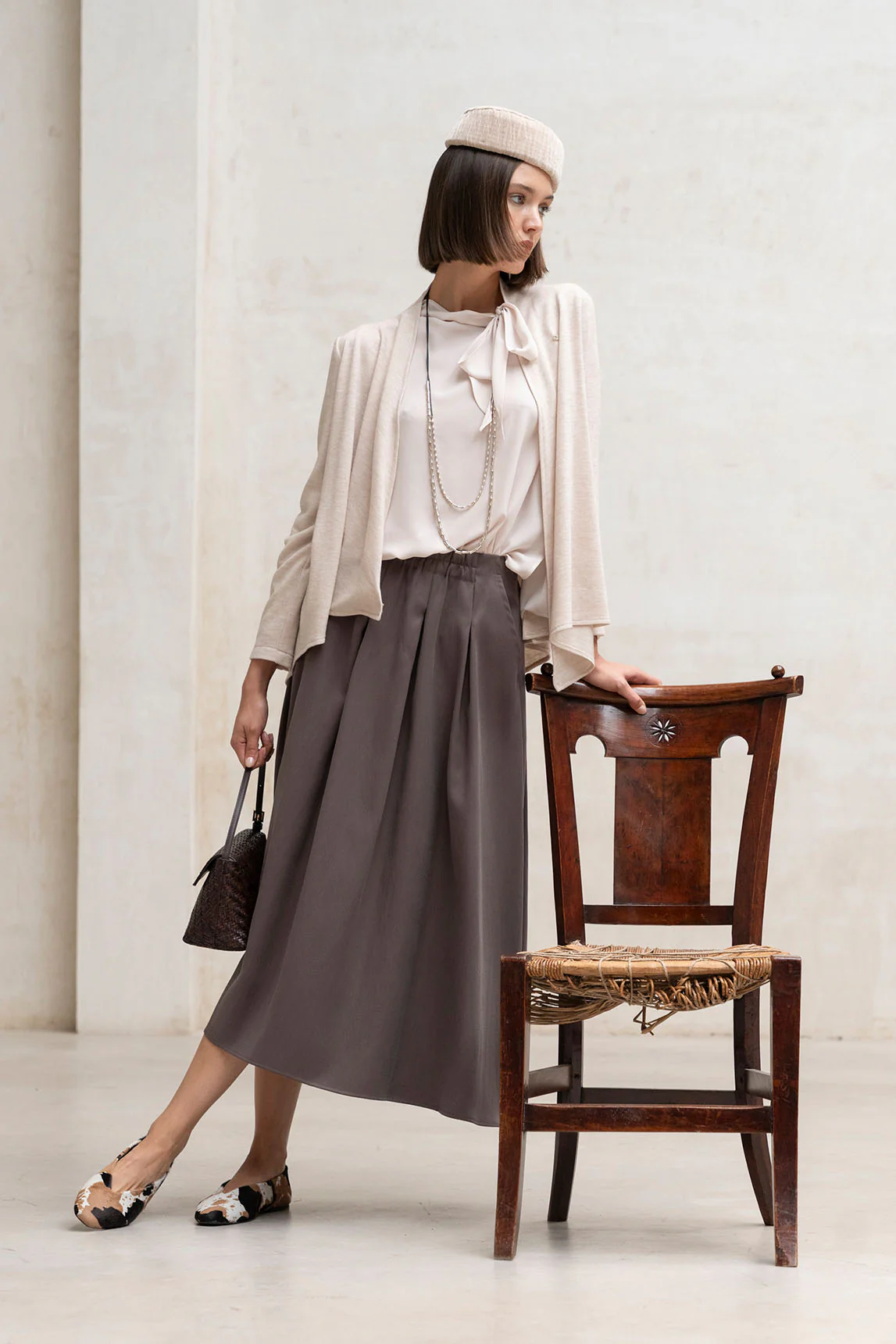 Lerici taupe skirt - Image 7