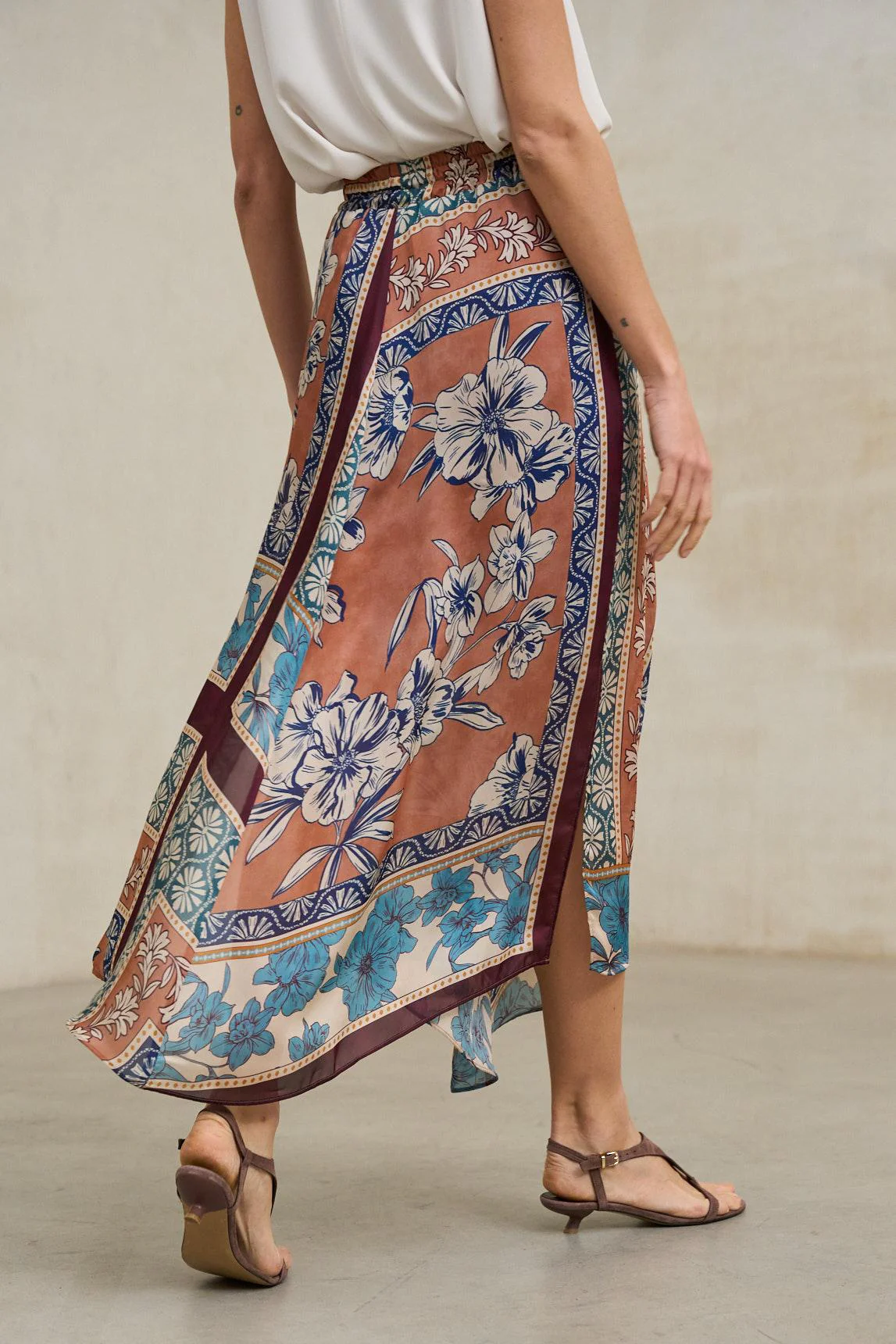 Sinaia copper print skirt - Image 3