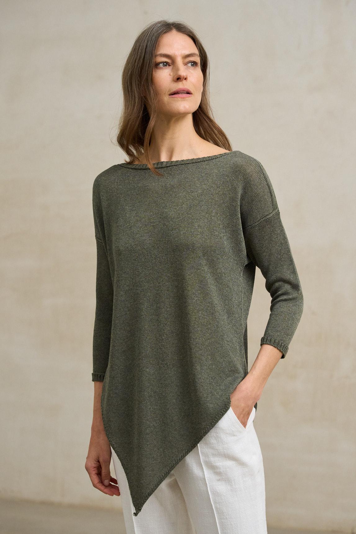 Élinor green knitted sweater