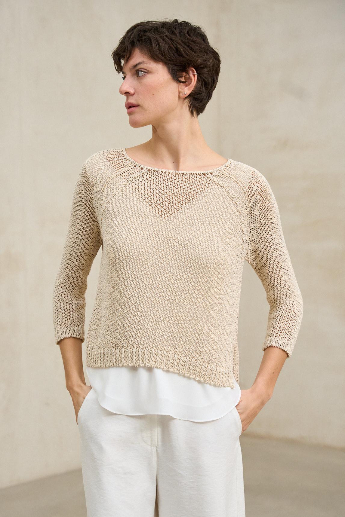 Evela beige sand jersey