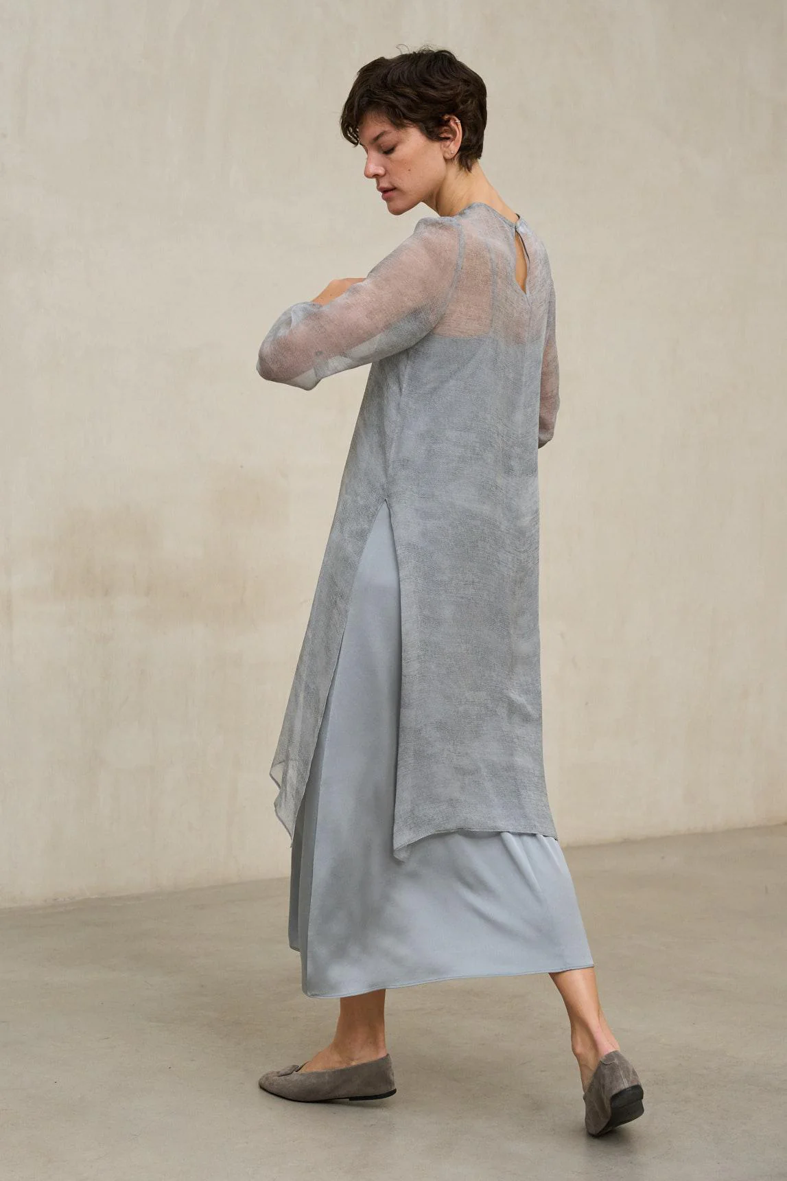 Smoke Blue Avenel Kaftan - Image 7