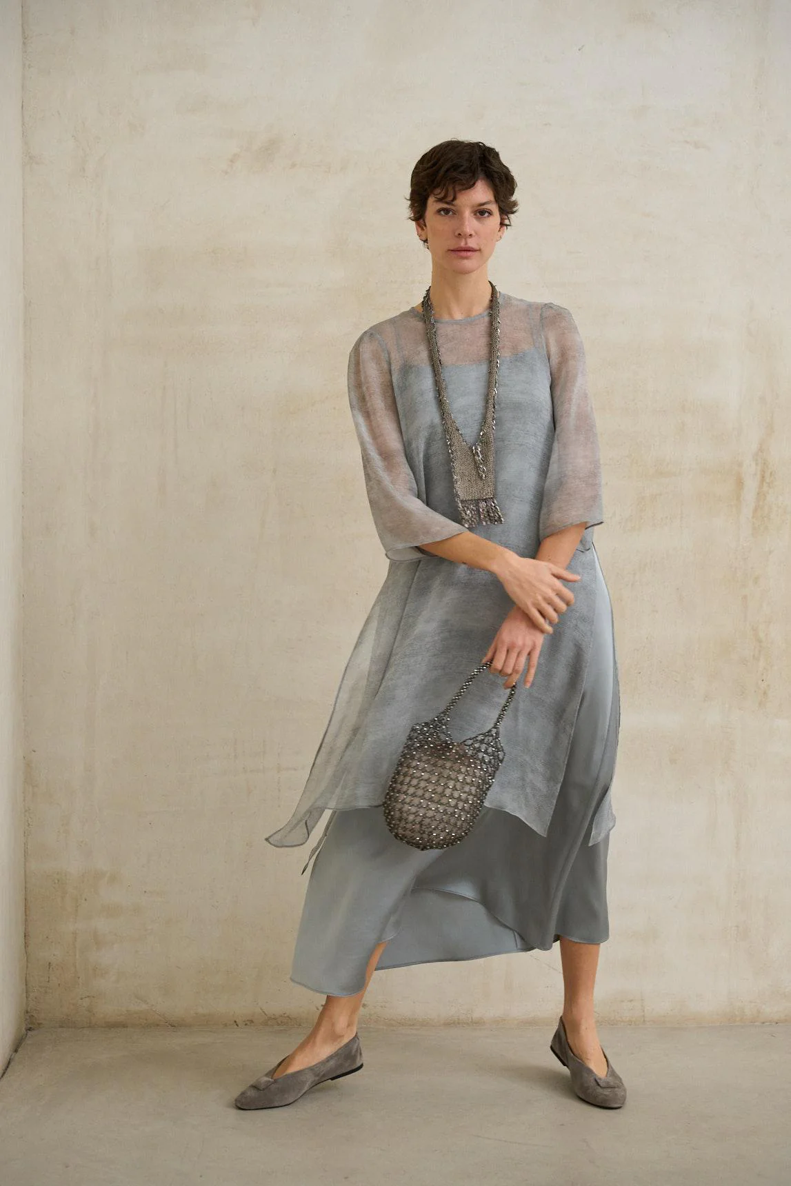 Smoke Blue Avenel Kaftan - Image 9