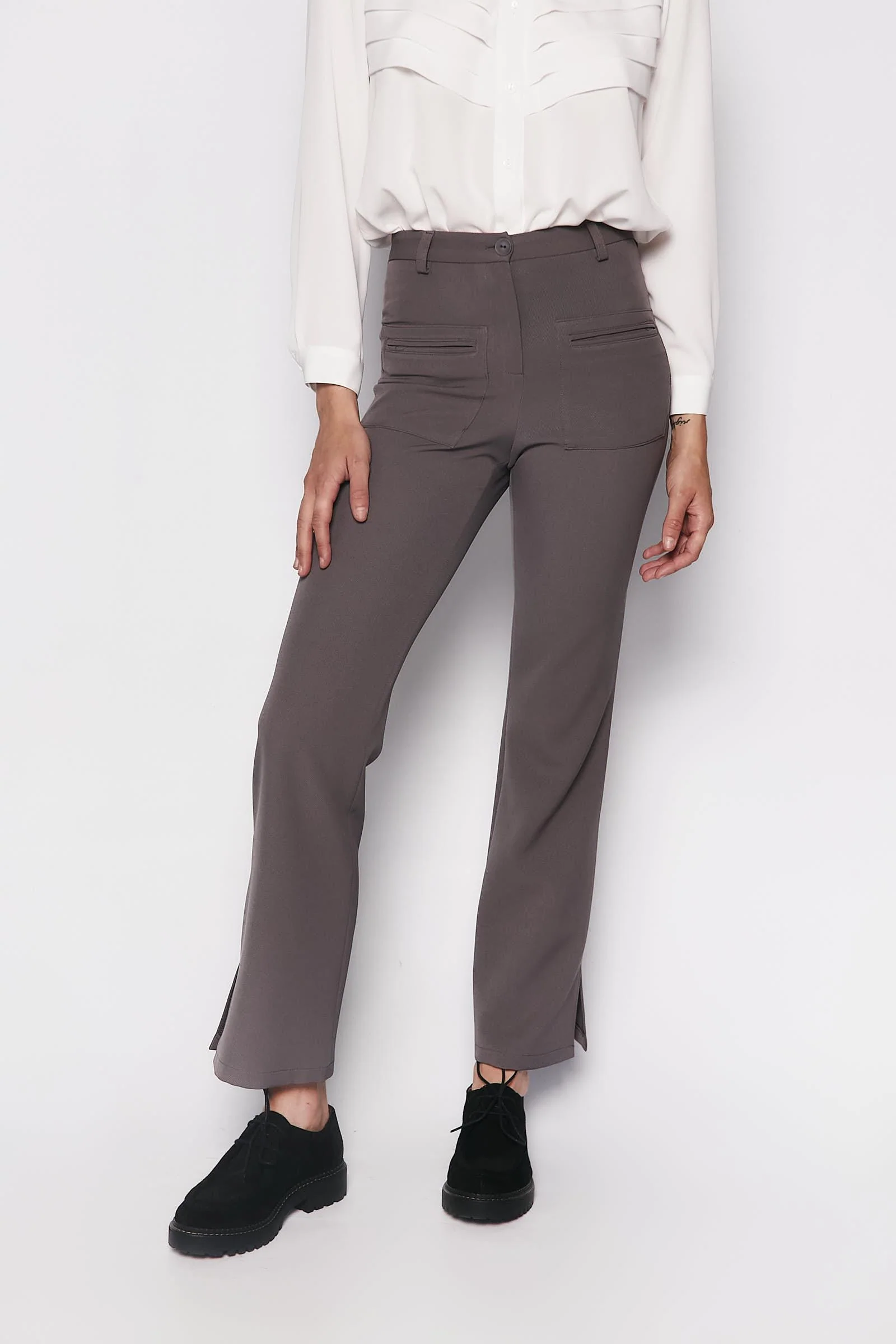 Aure dark taupe pants