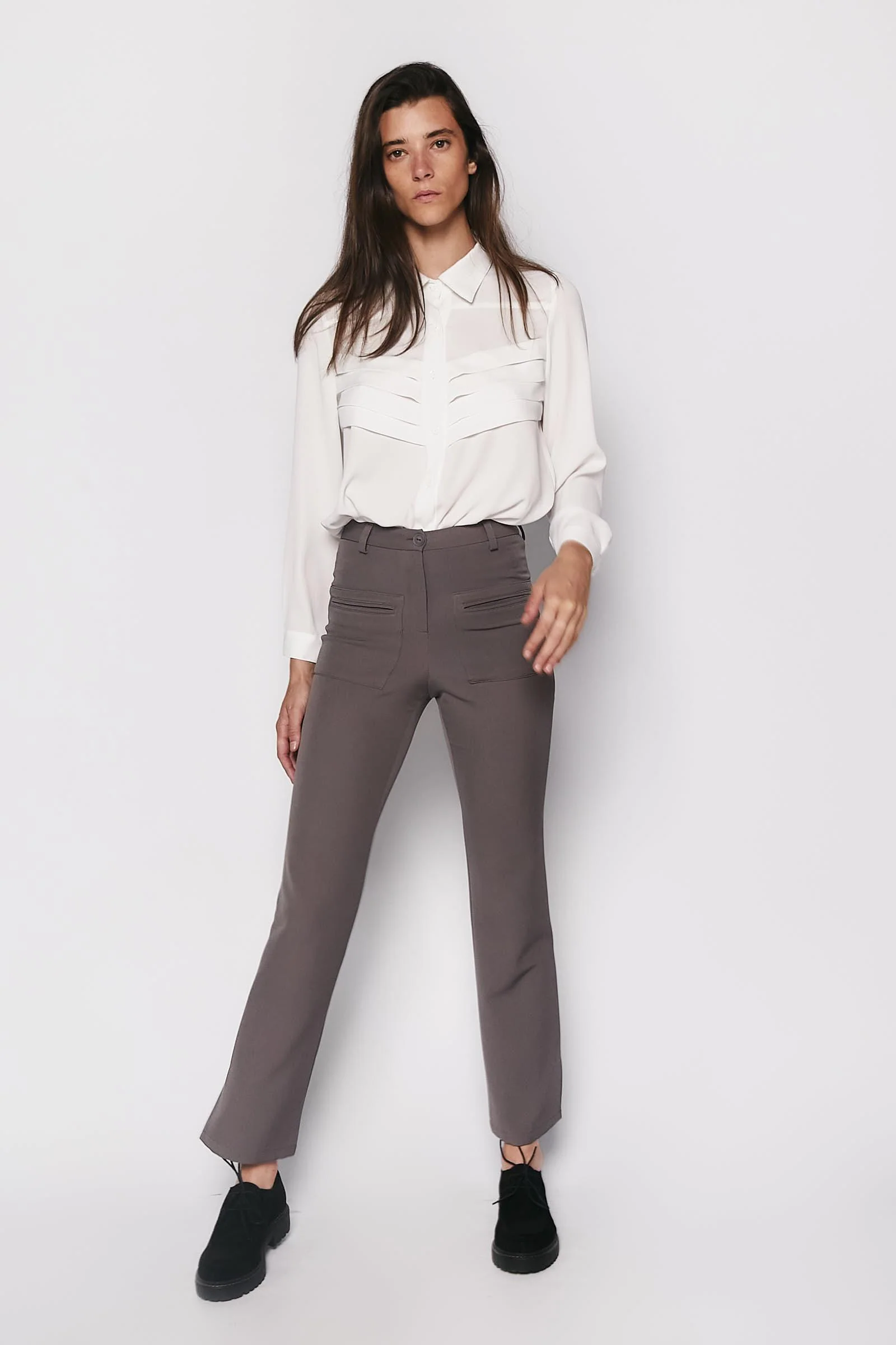 Aure dark taupe pants - Image 3