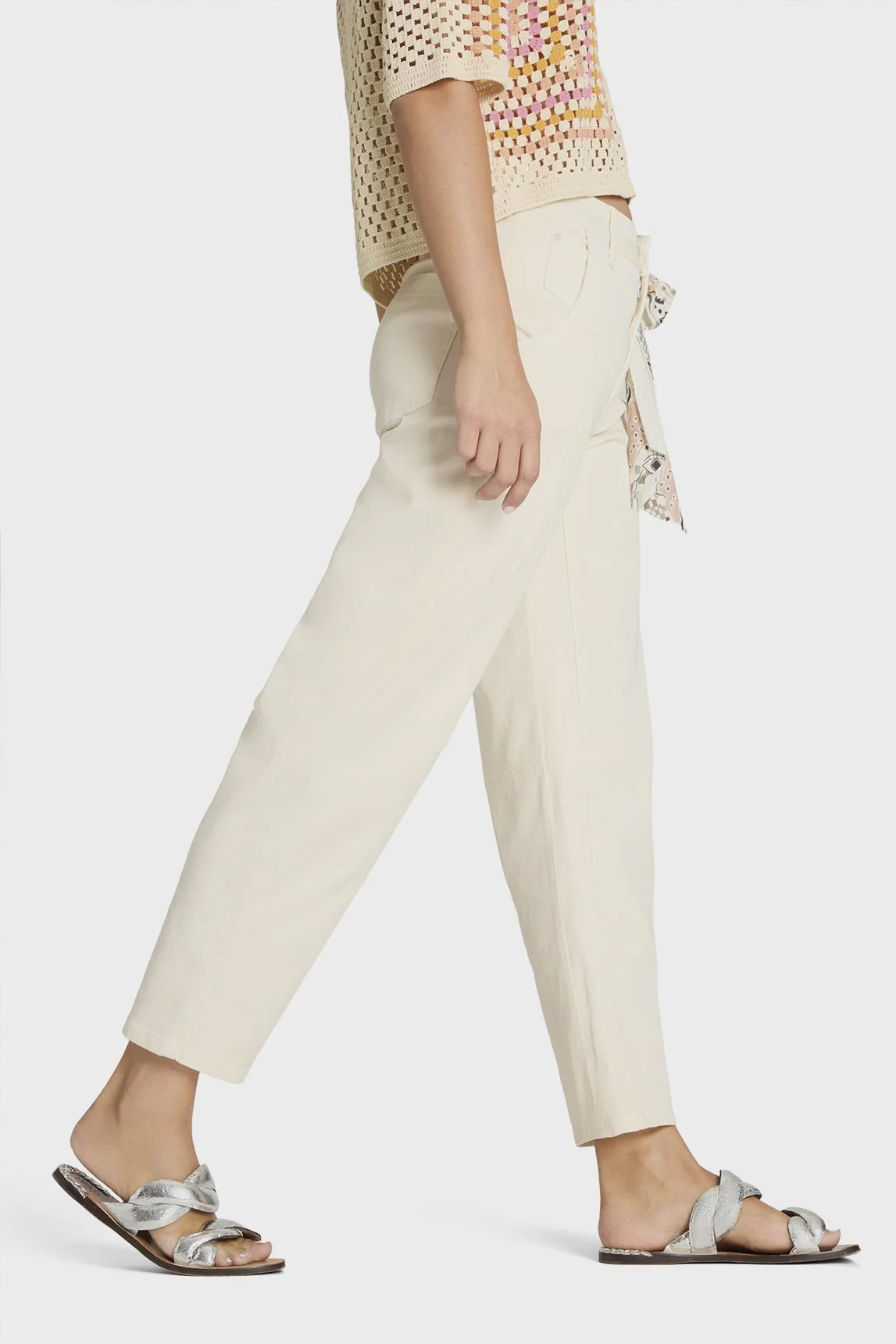 O-Shape Cropped Trousers Orelie off-white - Image 3