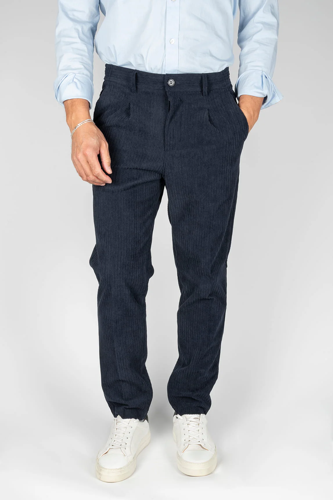 Clifden navy blue trousers