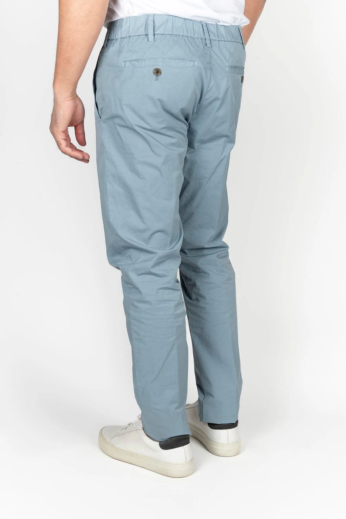 My Myths light blue trousers with drawstring and elasticated waist - Image 2