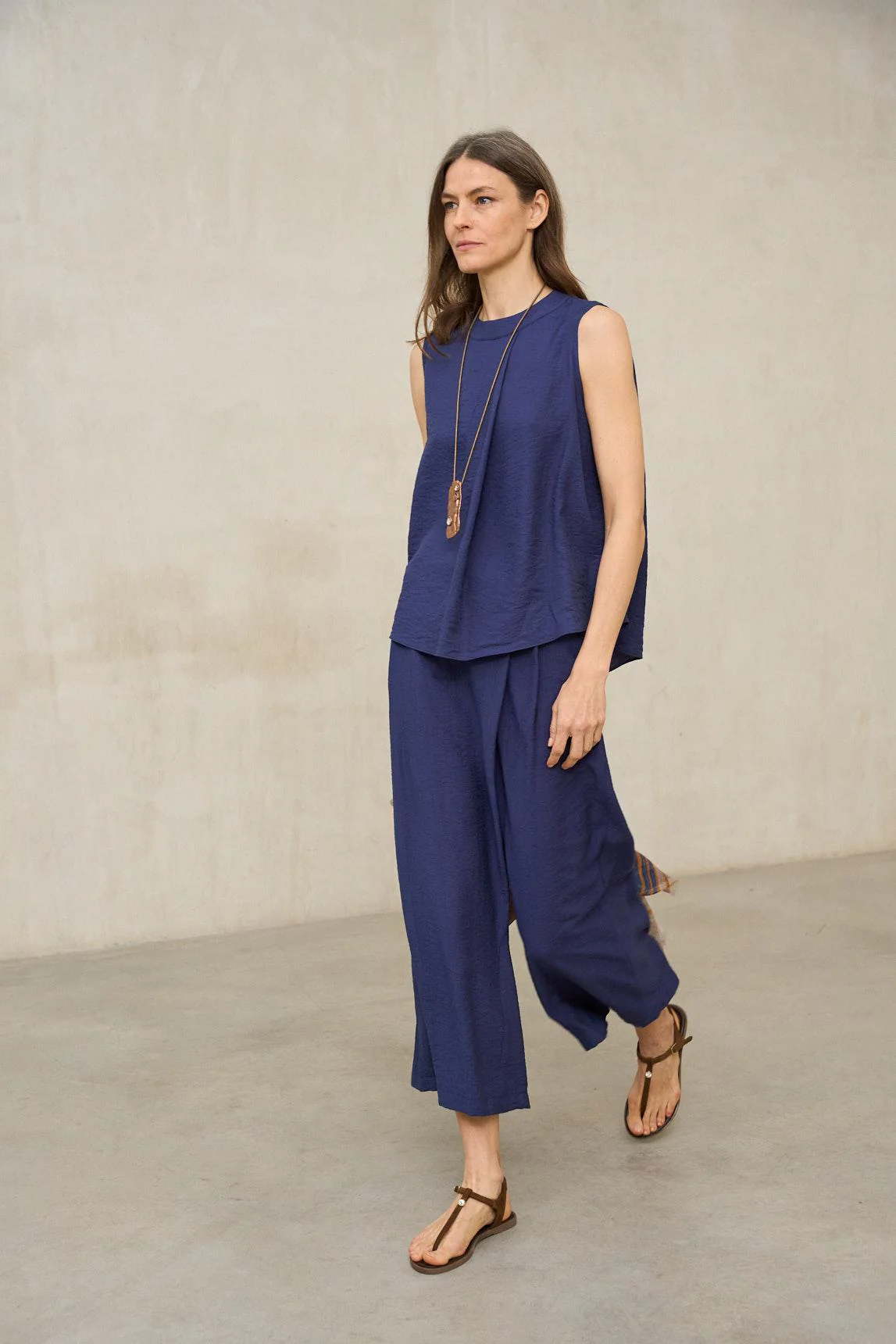 Narel navy blue trousers - Image 6