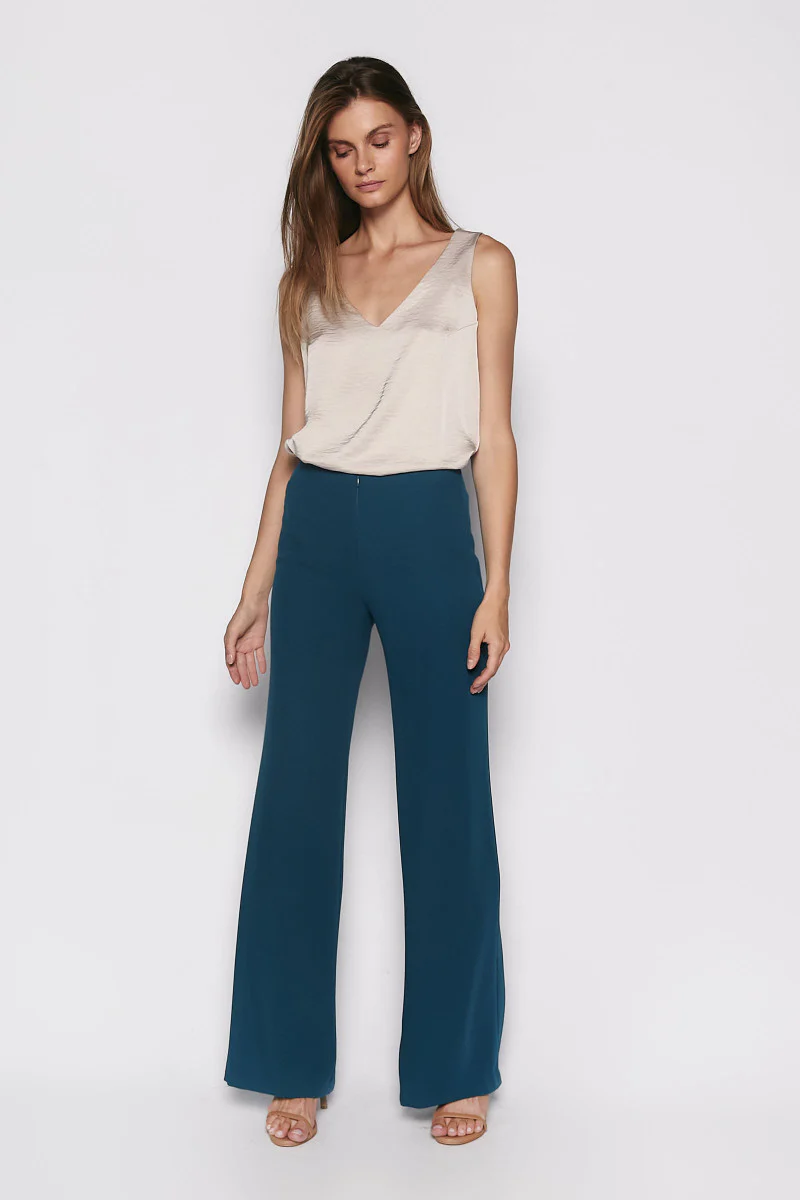 Dark turquoise palazzo pants - Image 2