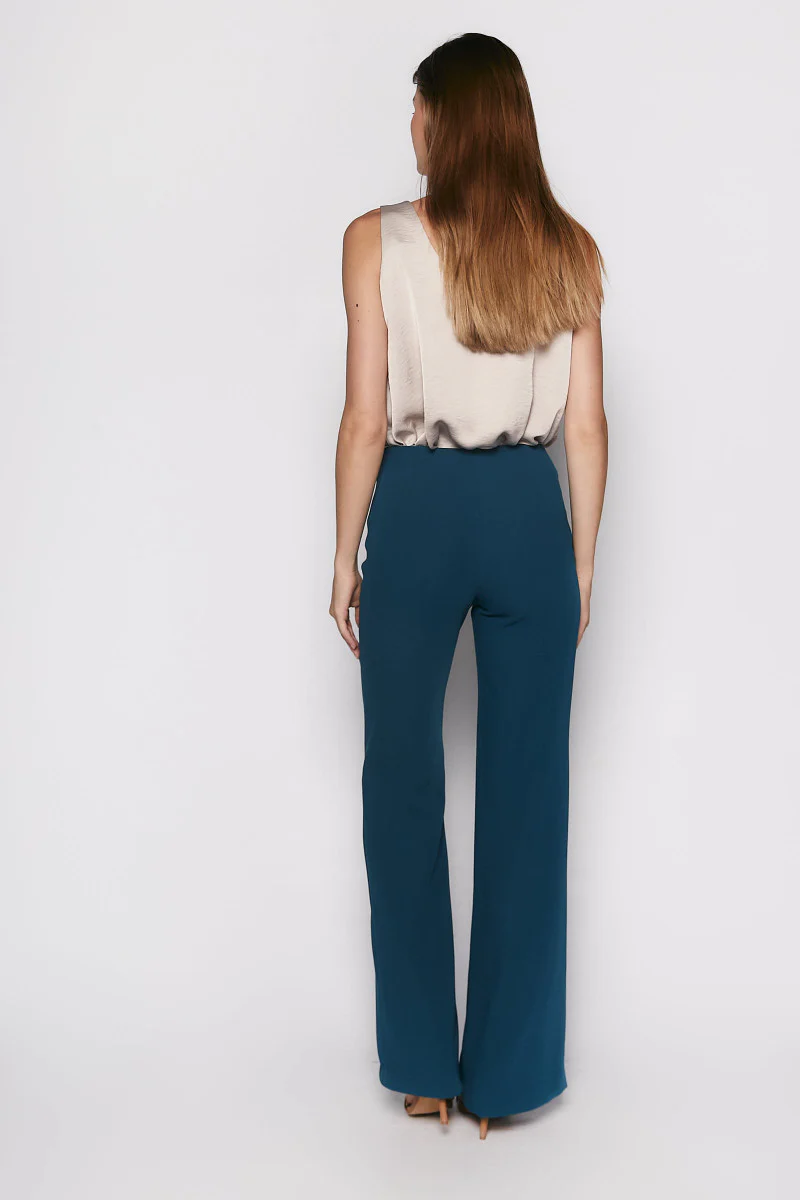 Dark turquoise palazzo pants - Image 4