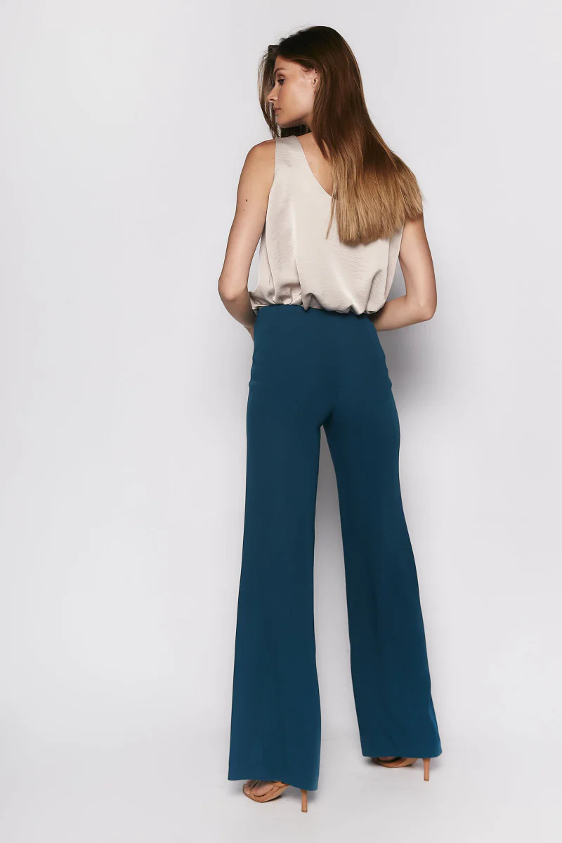 Dark turquoise palazzo pants - Image 5