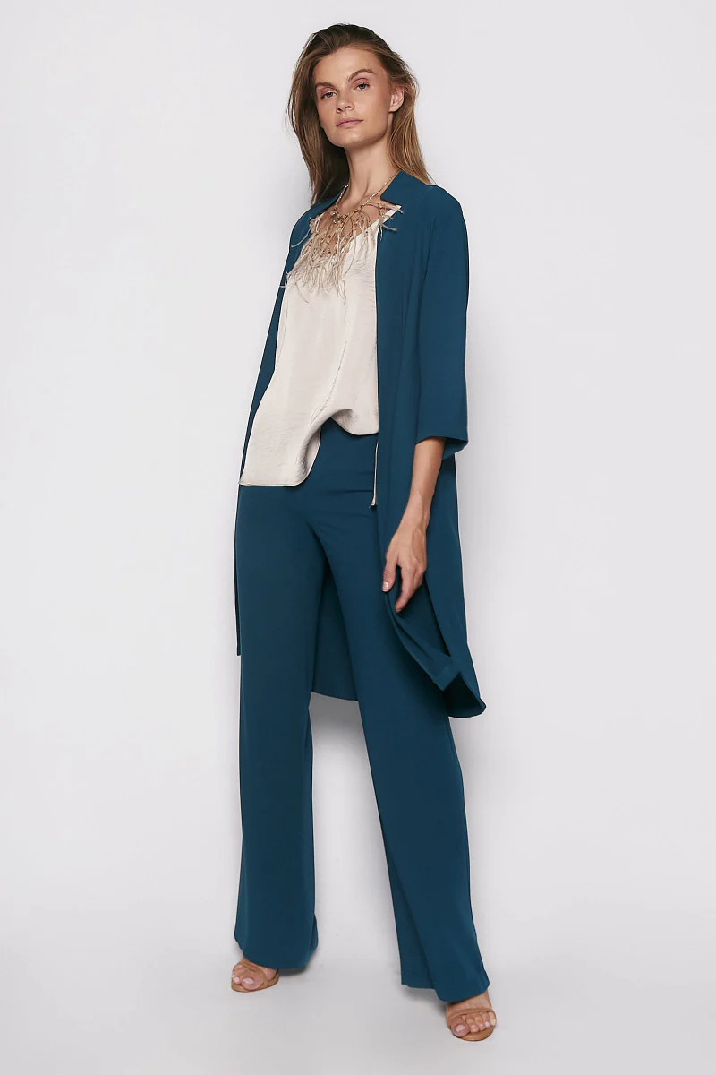 Dark turquoise palazzo pants - Image 6