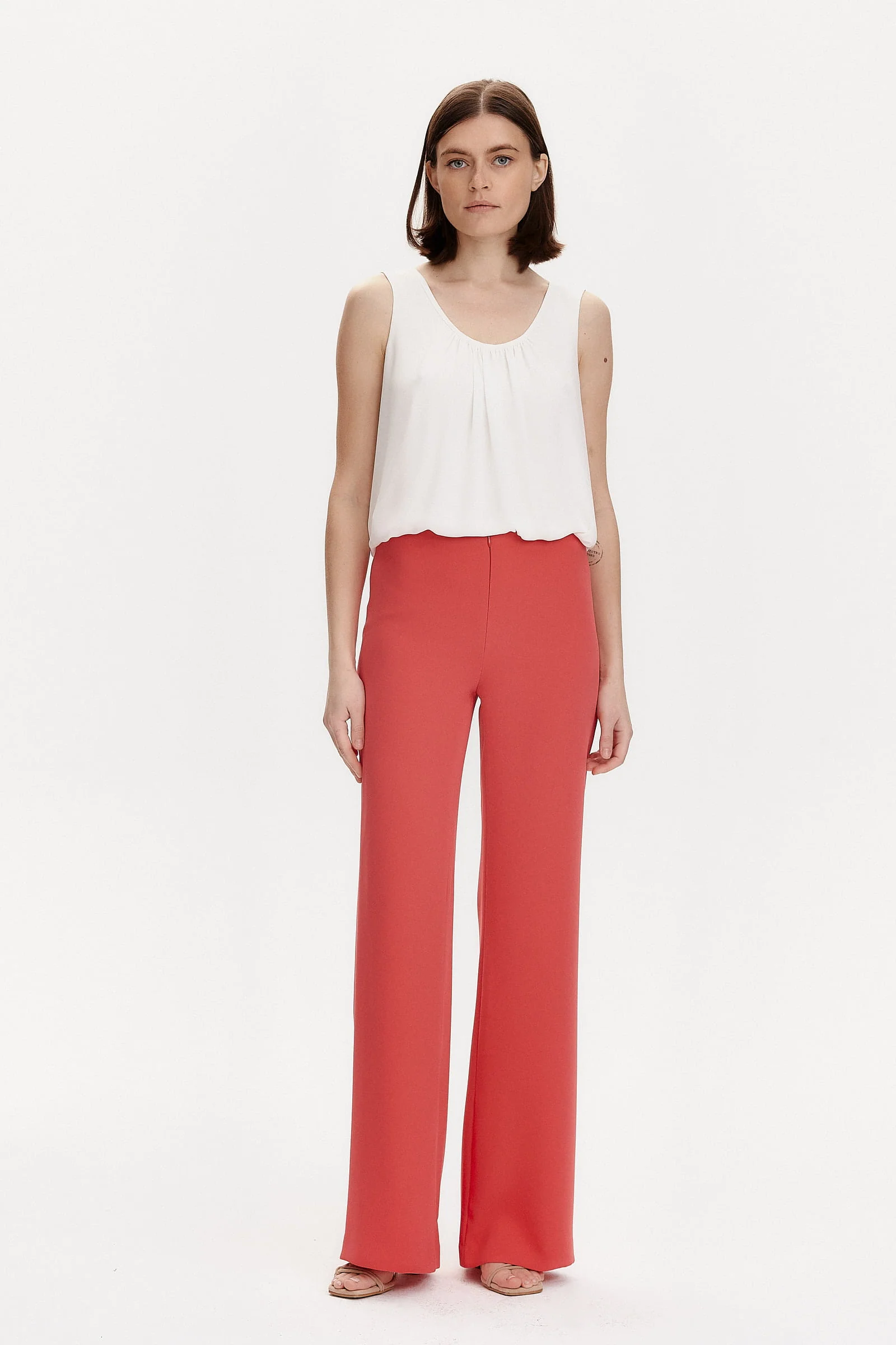 Coral palazzo pants