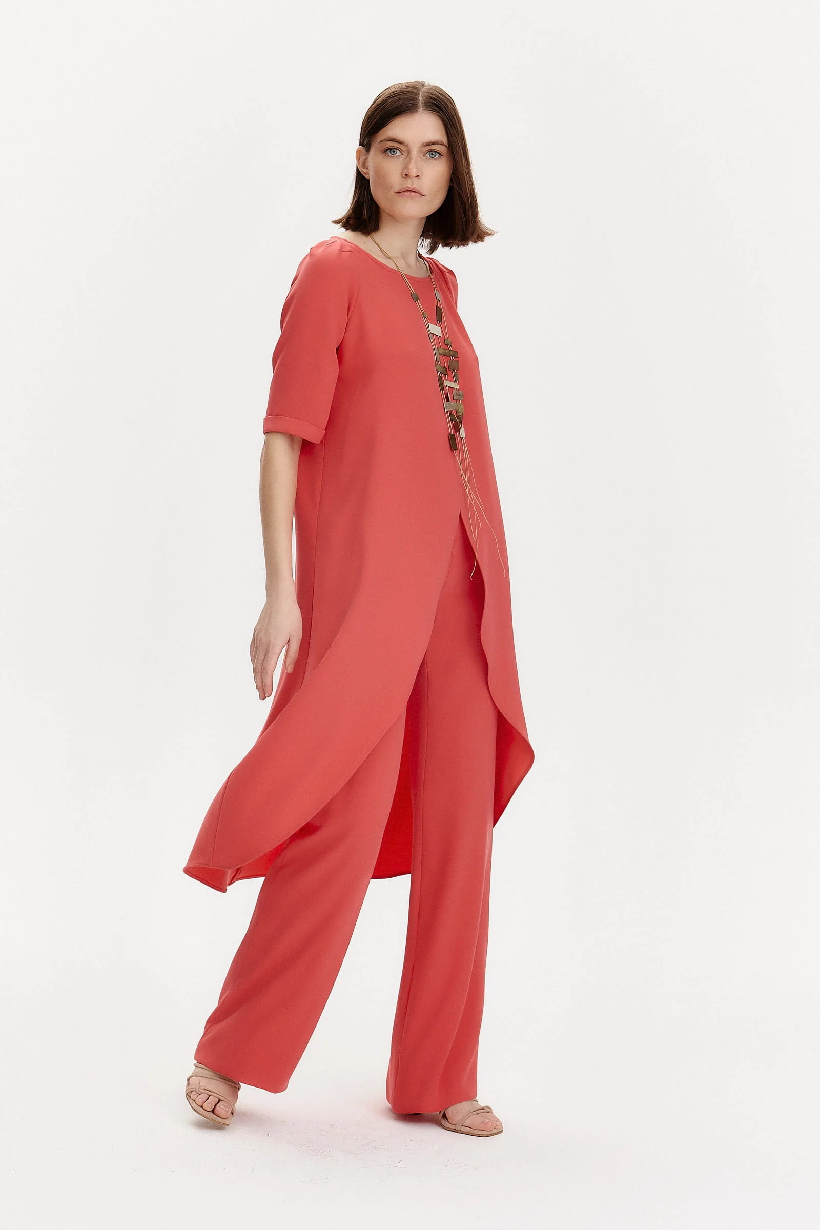 Coral palazzo pants - Image 4