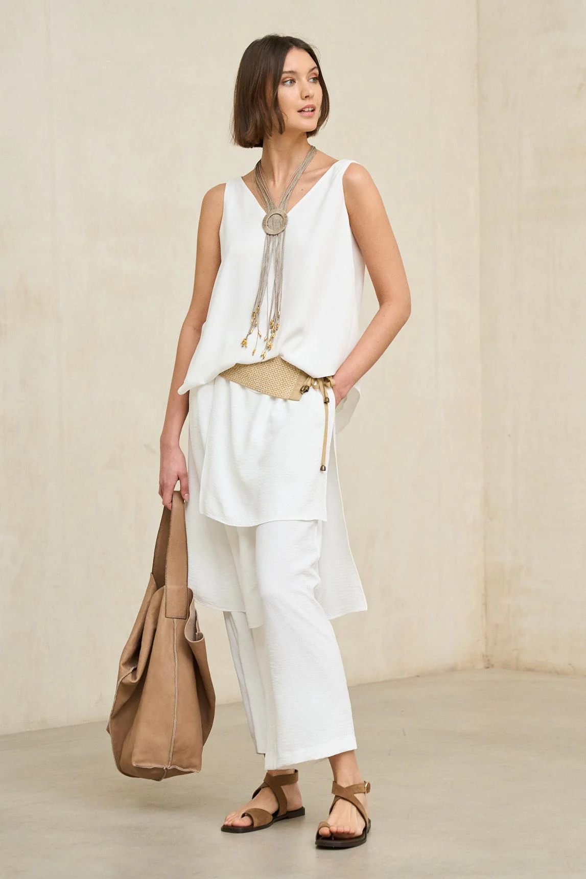 Vion off-white skirt-pants - Image 5