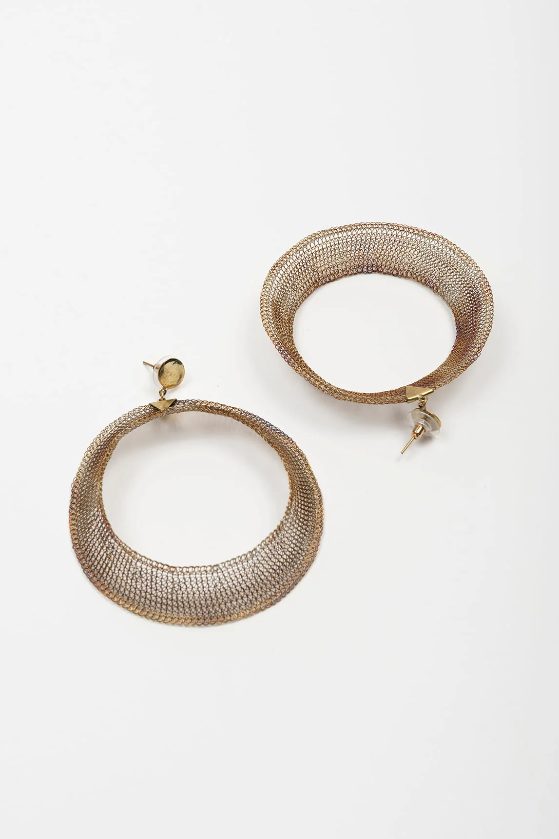 Halo copper mesh earrings - Image 3