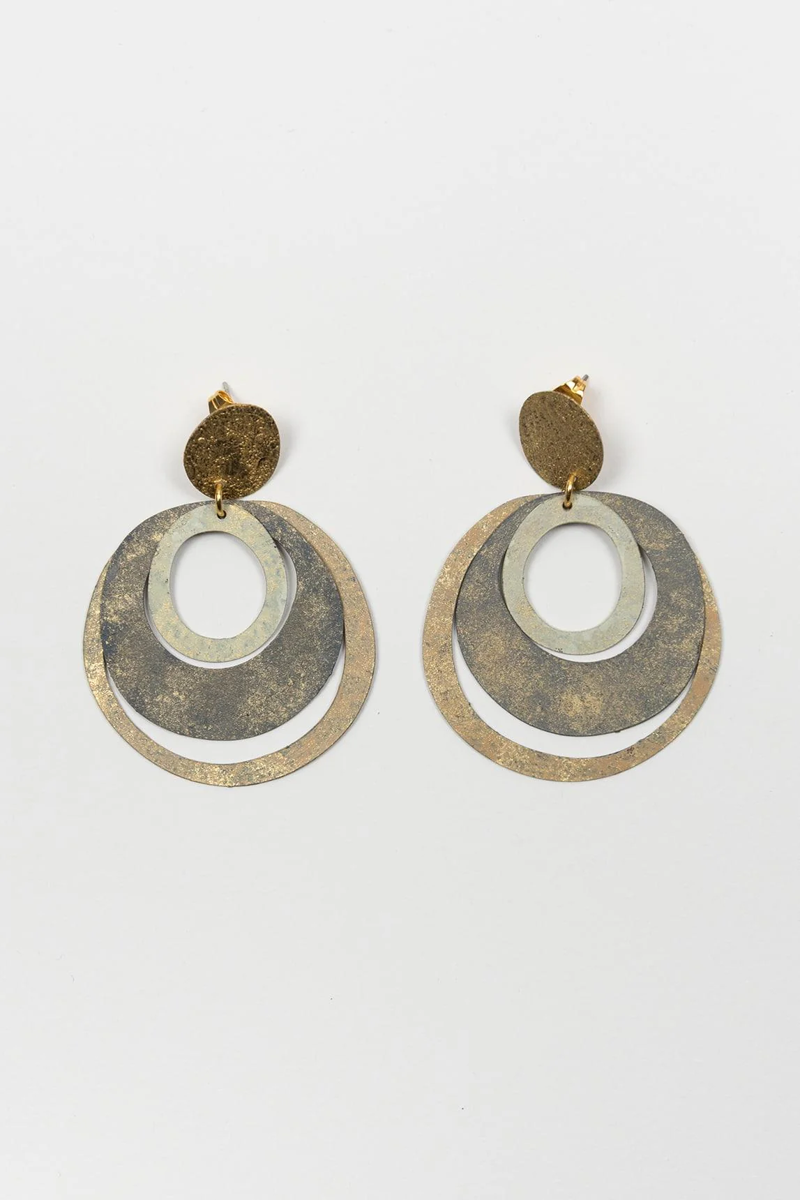 Liora multi-metal earrings FL Private Collection