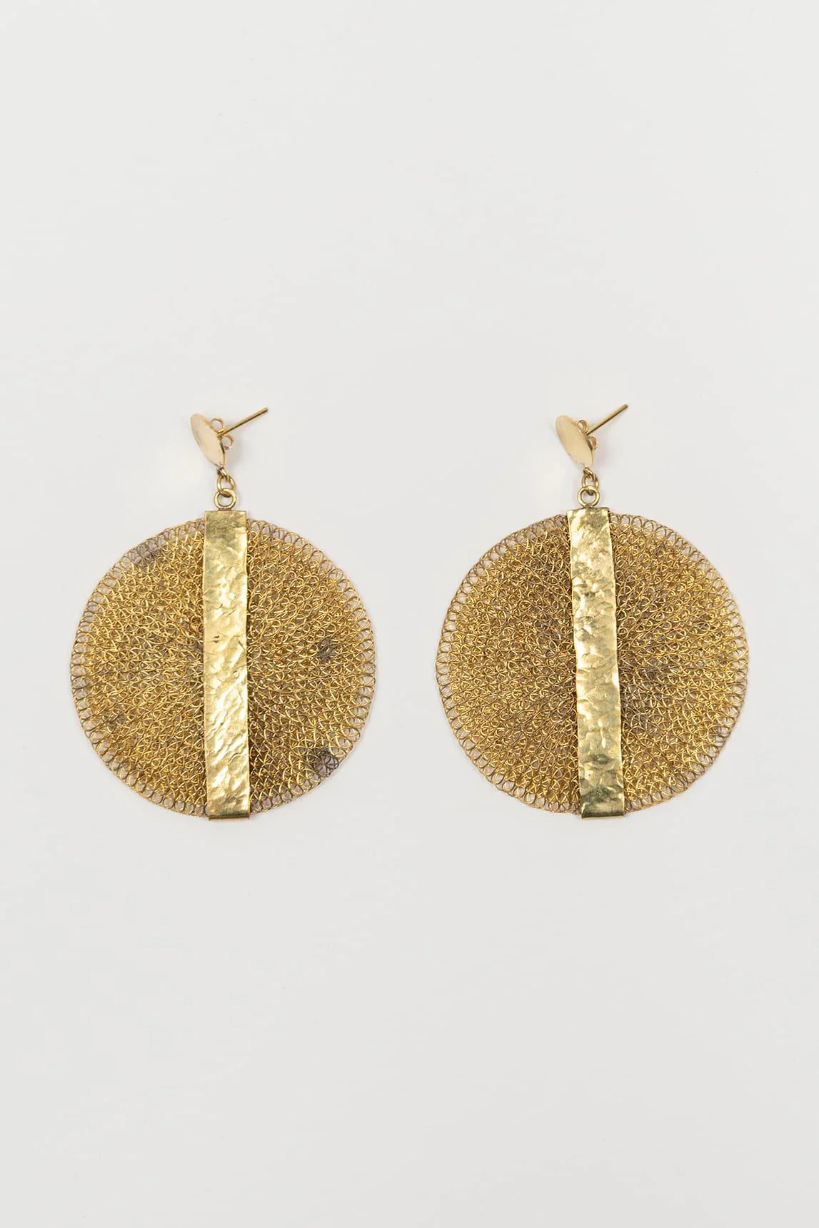 Darsel gold mesh earrings