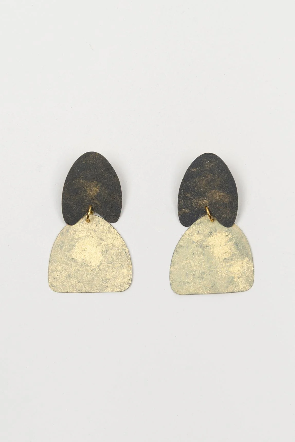 Vareli Two-Tone Drop Earrings FL Private Collection