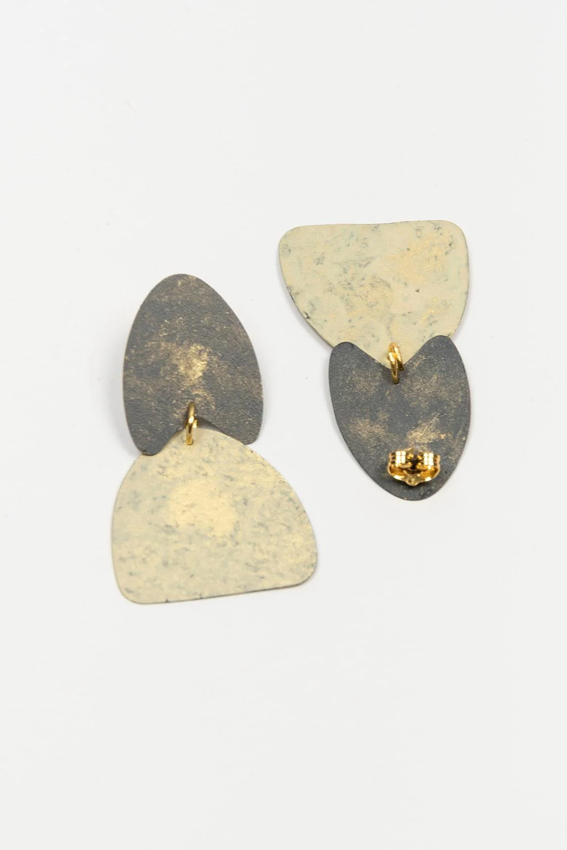 Vareli Two-Tone Drop Earrings FL Private Collection - Image 2